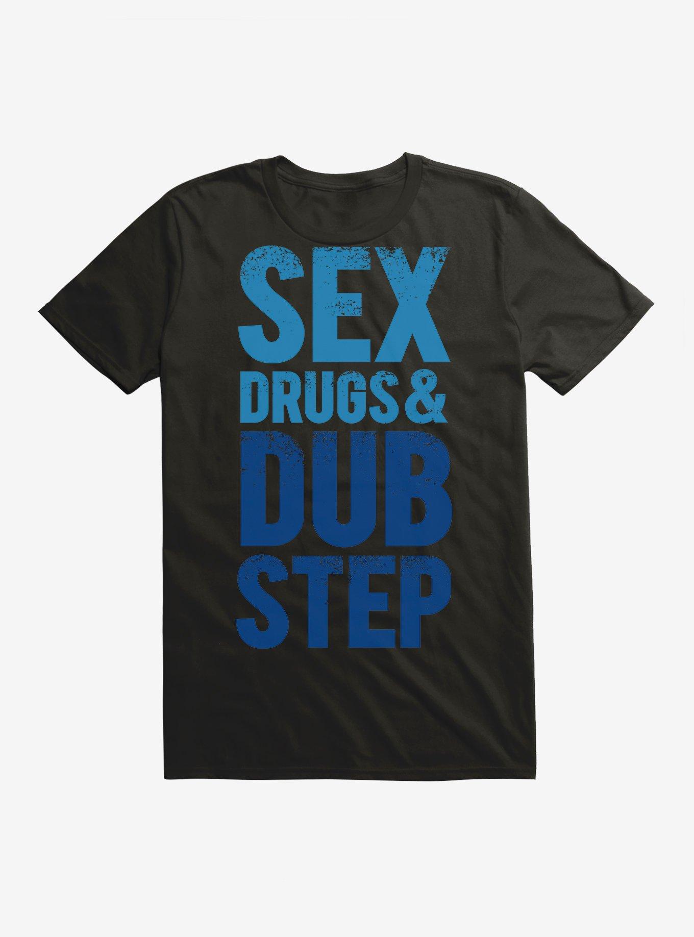 Sex Drugs and Dubstep T-Shirt, BLACK, hi-res