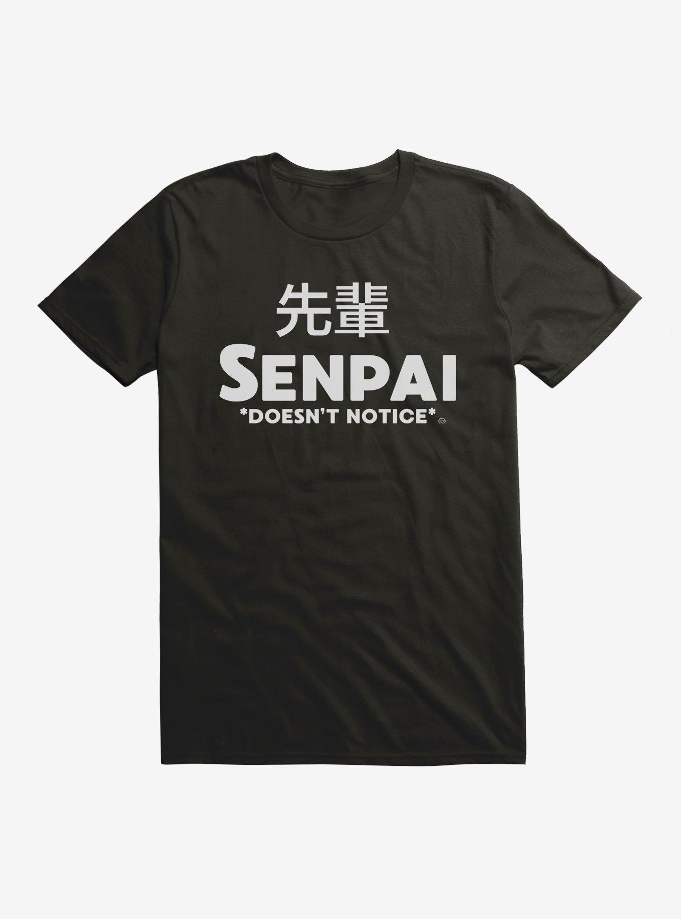 Senpai Doesn't Notice T-Shirt, BLACK, hi-res