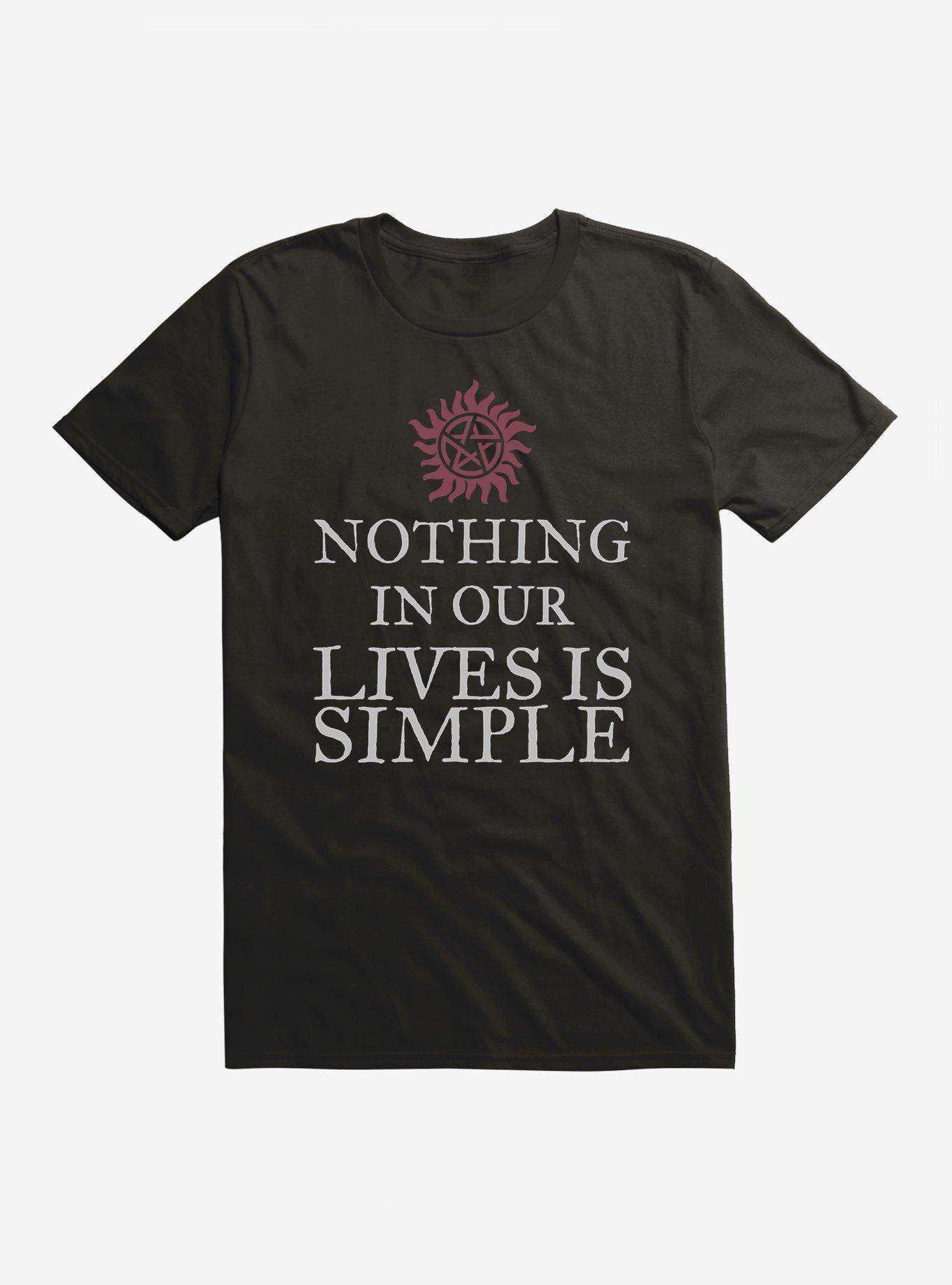 Supernatural Nothing In Our Lives Is Simple T-Shirt, , hi-res