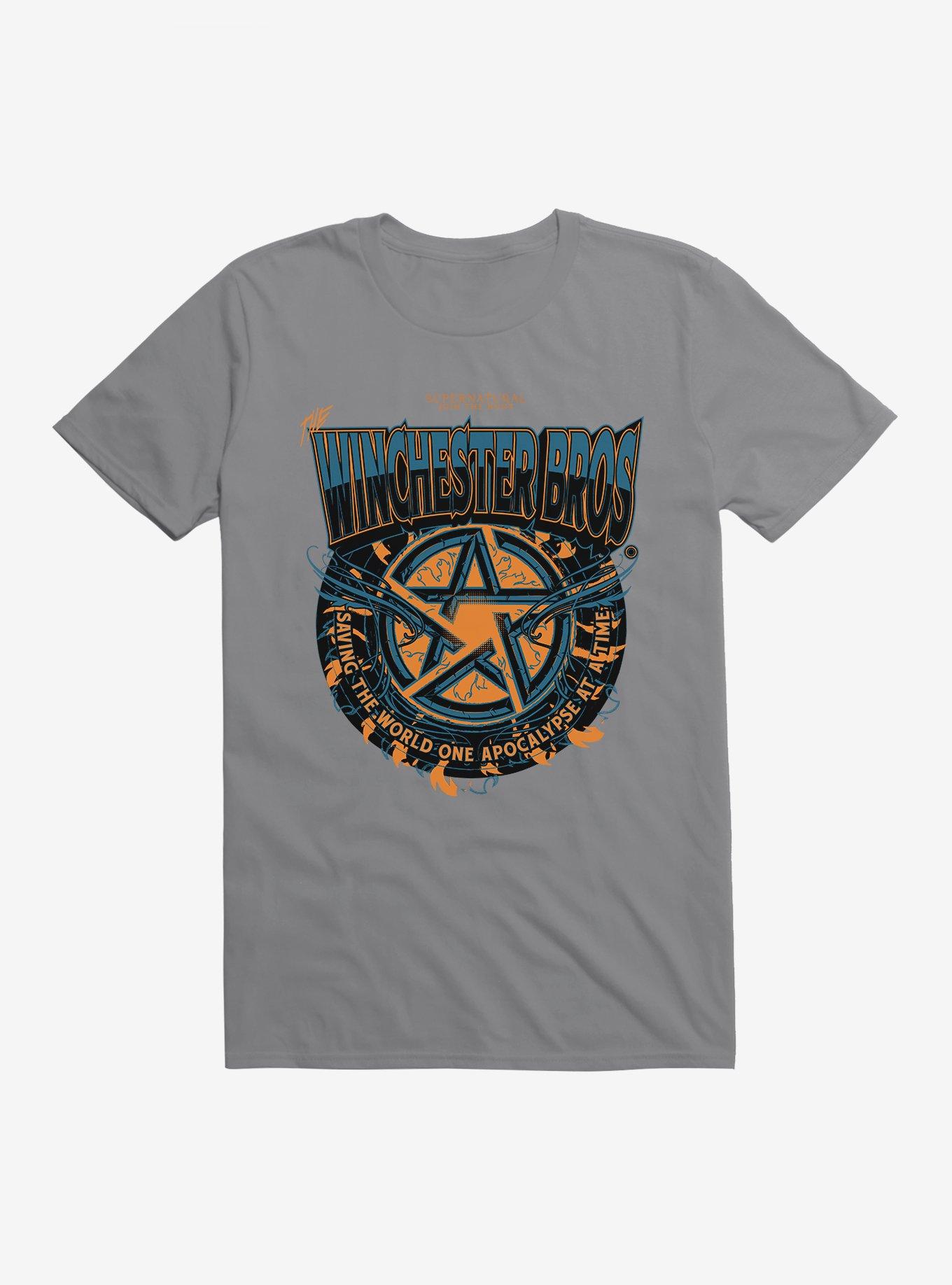 Supernatural Winchester Brothers Logo T-Shirt, STORM GREY, hi-res