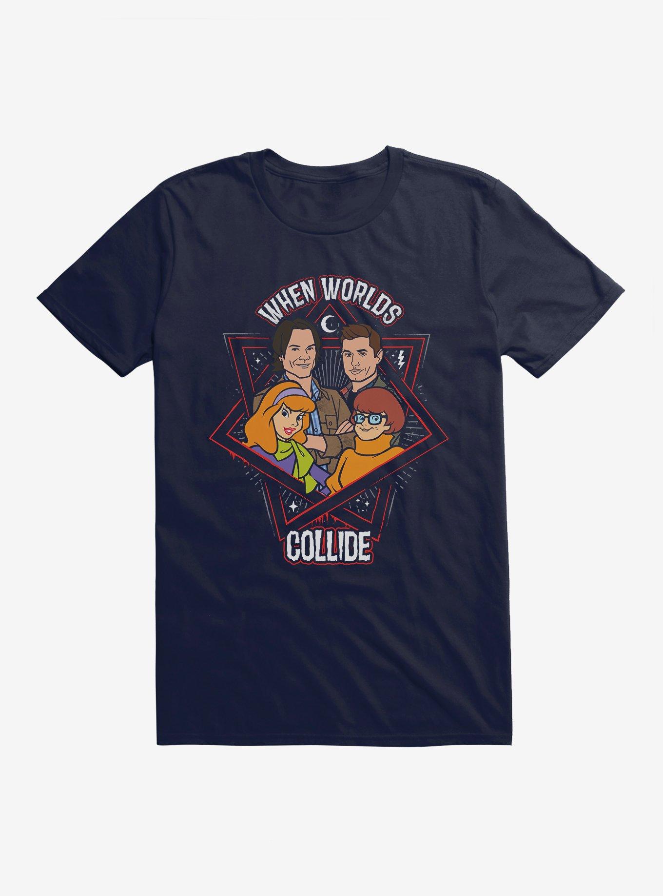 Supernatural ScoobyNatural Worlds Collide T-Shirt, NAVY, hi-res