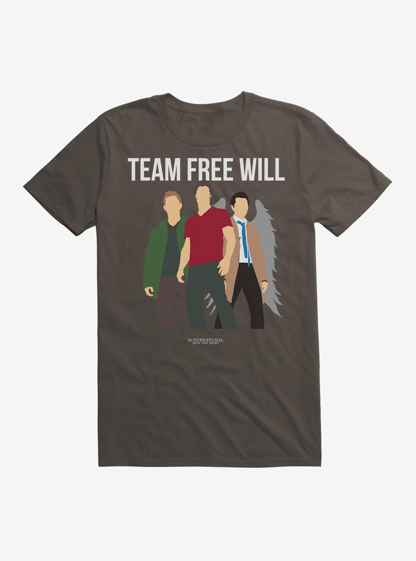 Supernatural Team Free Will T-Shirt, SMOKE, hi-res