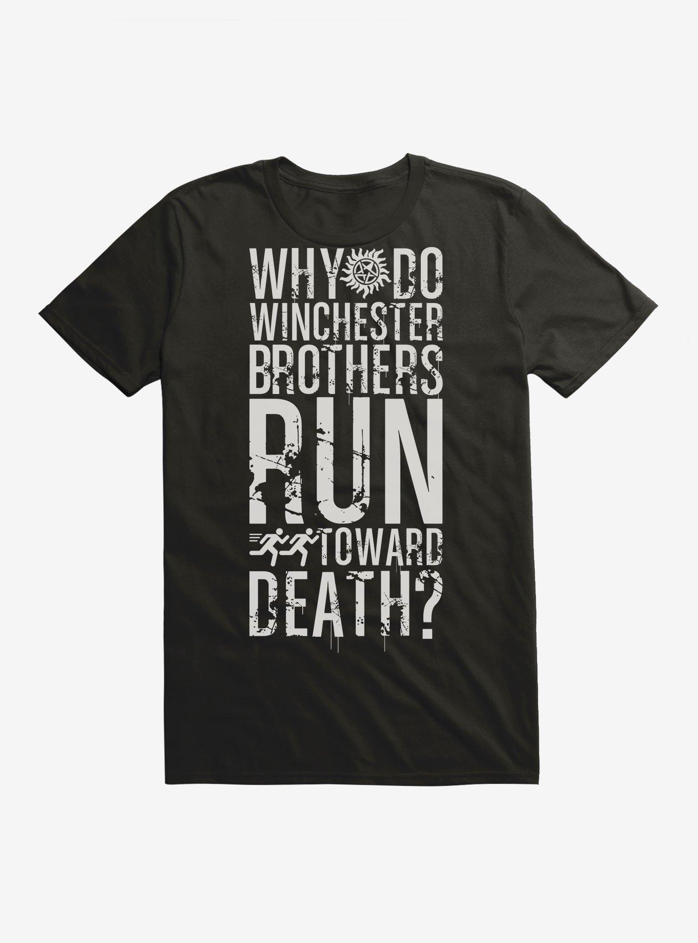 Supernatural Run Toward Death T-Shirt, BLACK, hi-res