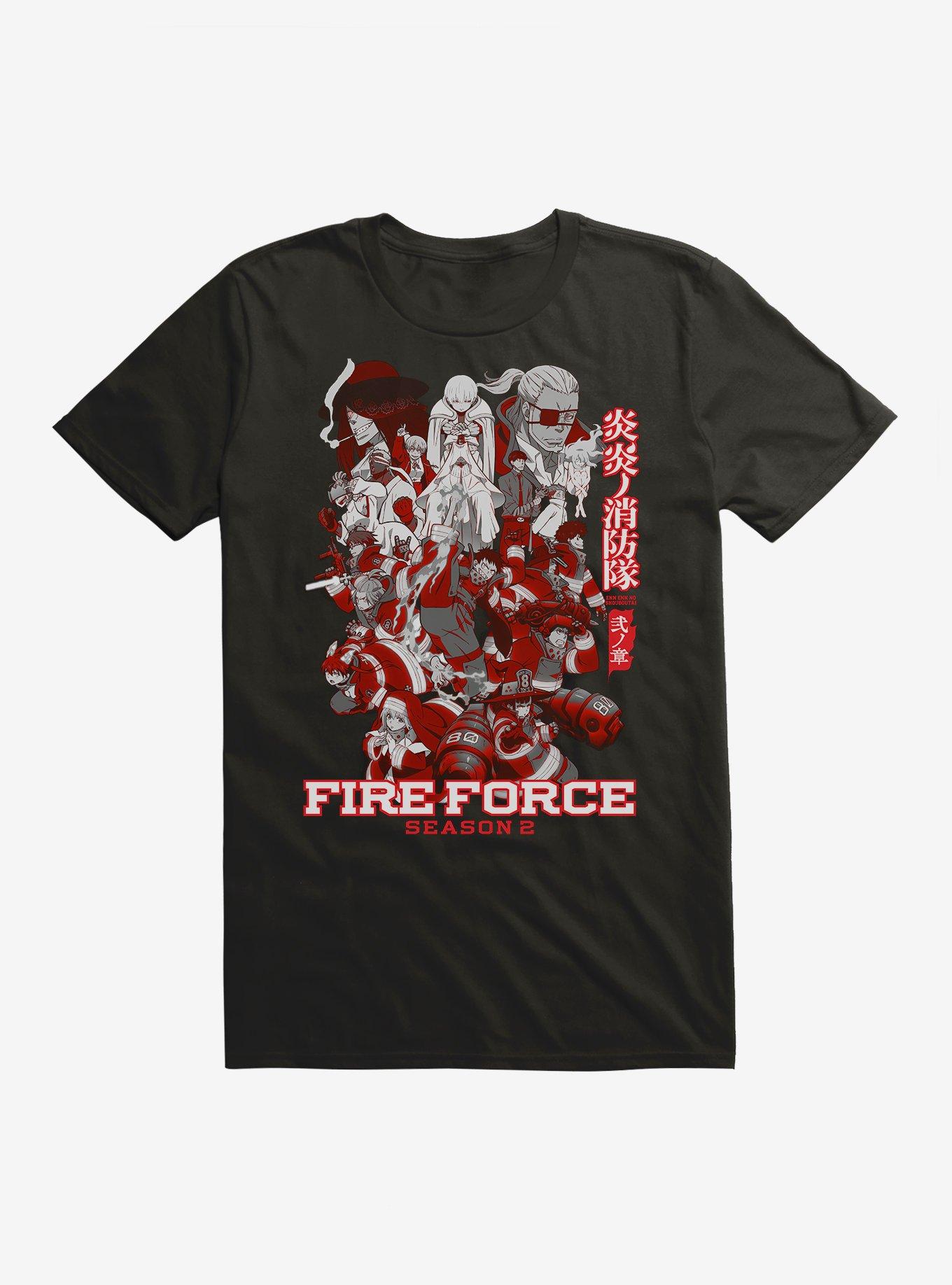 Fire Force Season 2 Group T-Shirt, BLACK, hi-res