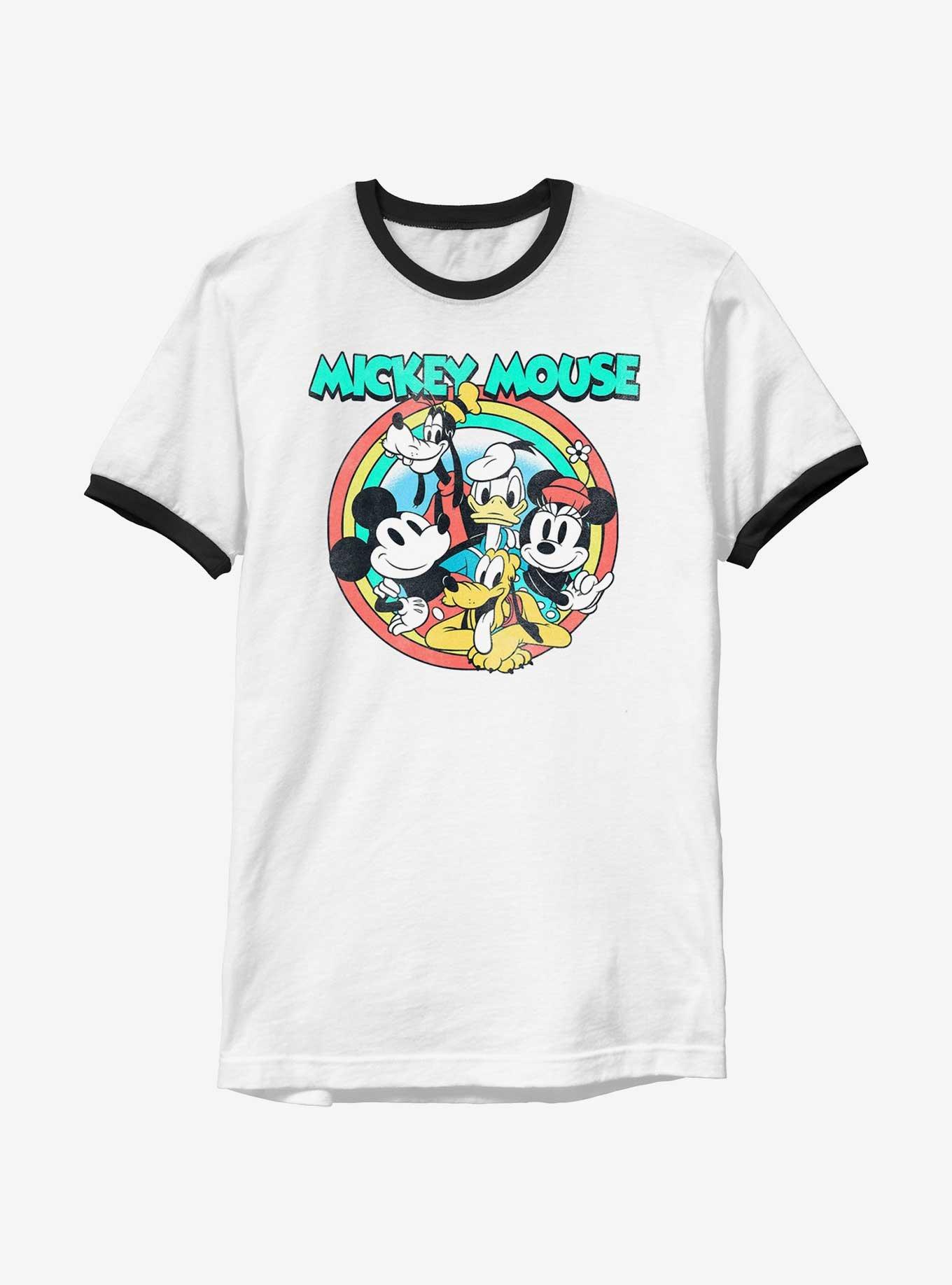 Disney Mickey Mouse Group Pose Ringer T-Shirt