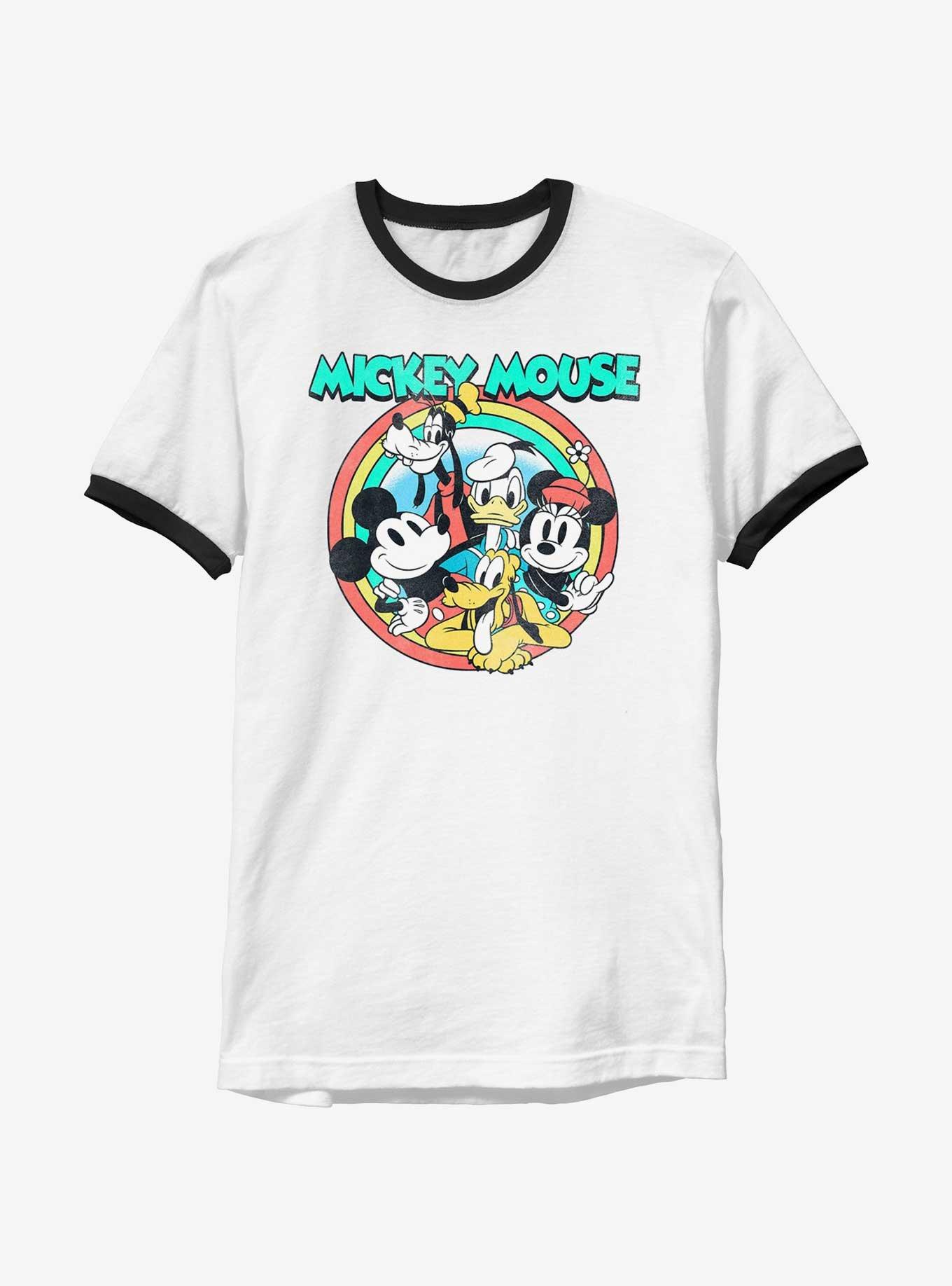 Disney Mickey Mouse Group Pose Ringer T-Shirt, , hi-res