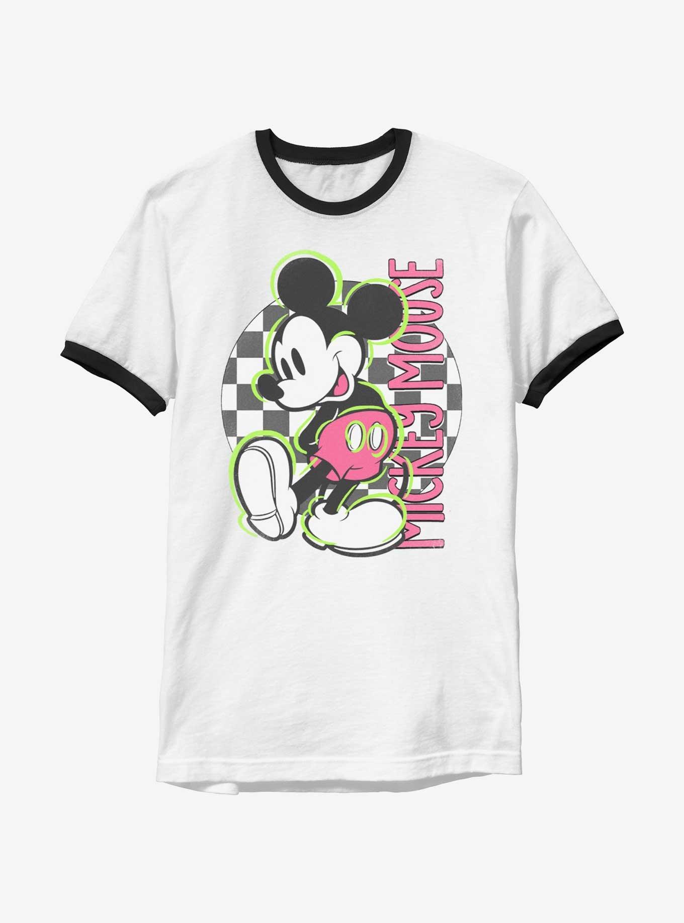 Disney Mickey Mouse Dis Mickey Checkers Ringer T-Shirt, , hi-res