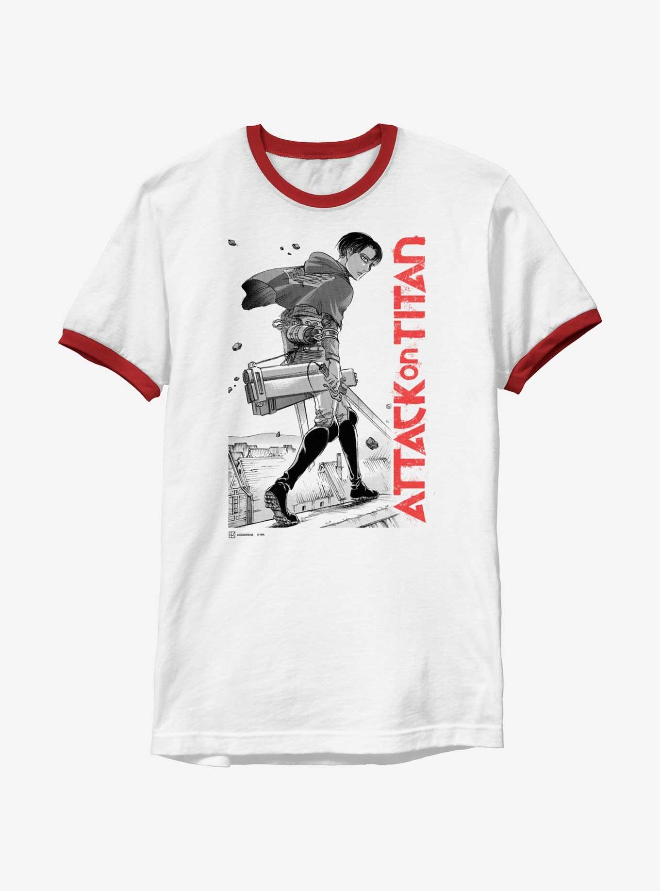 Attack On Titan Levi Manga Poster Ringer T-Shirt, , hi-res