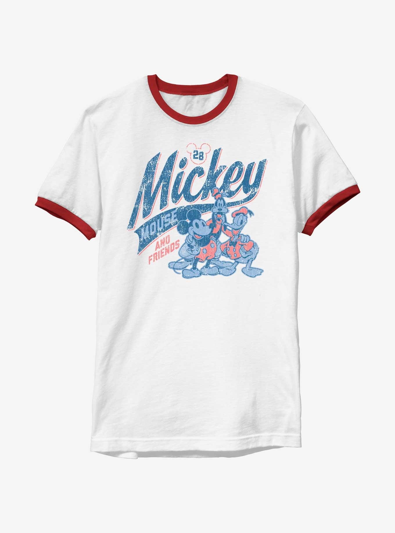 Disney Mickey Mouse & Friends Varsity Blues Ringer T-Shirt, , hi-res