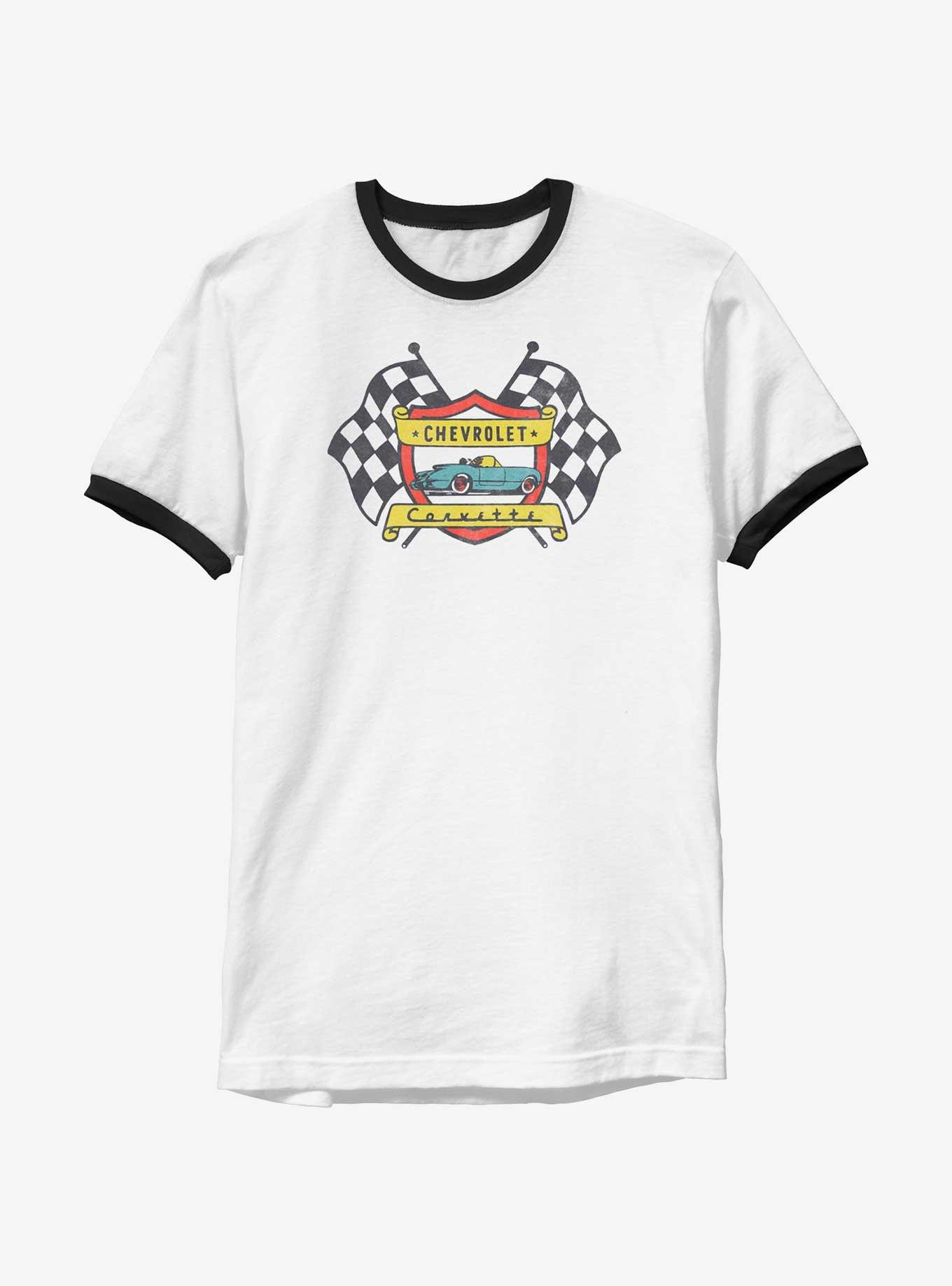 General Motors Corvette Vintage Ringer T-Shirt, , hi-res