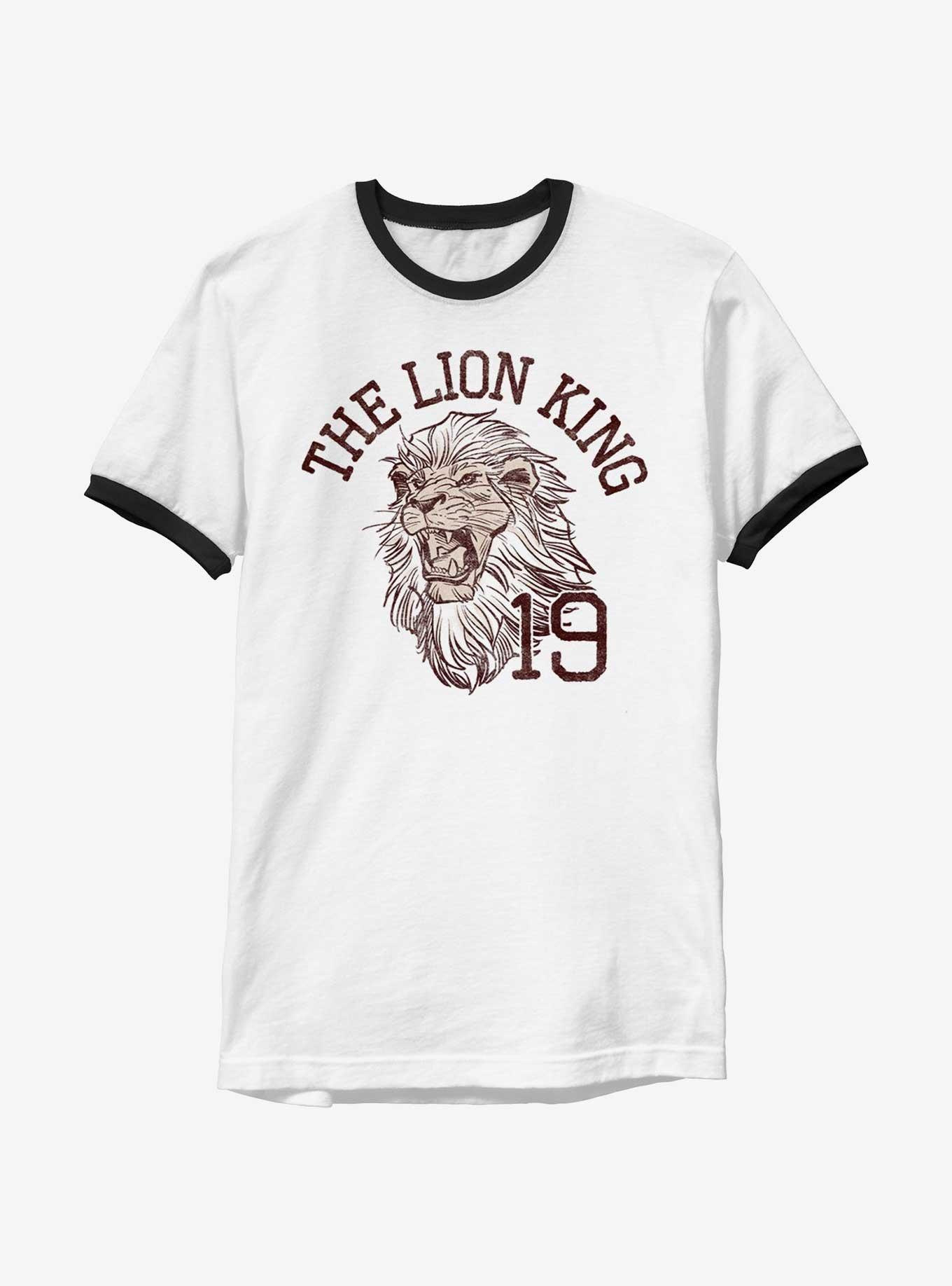 Disney The Lion King Live Action Varsity Vintage Simba Ringer T-Shirt, WHTBLK, hi-res