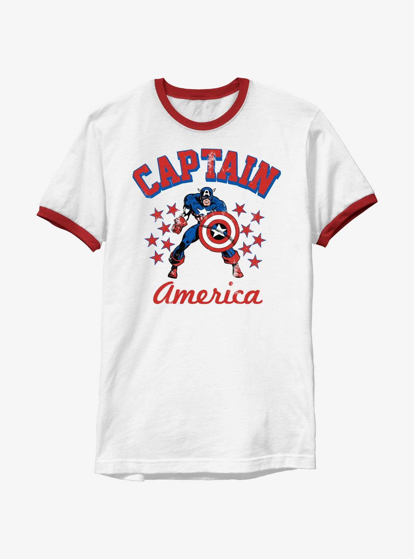 Marvel Captain America Vintage Captain Ringer T-Shirt, , hi-res