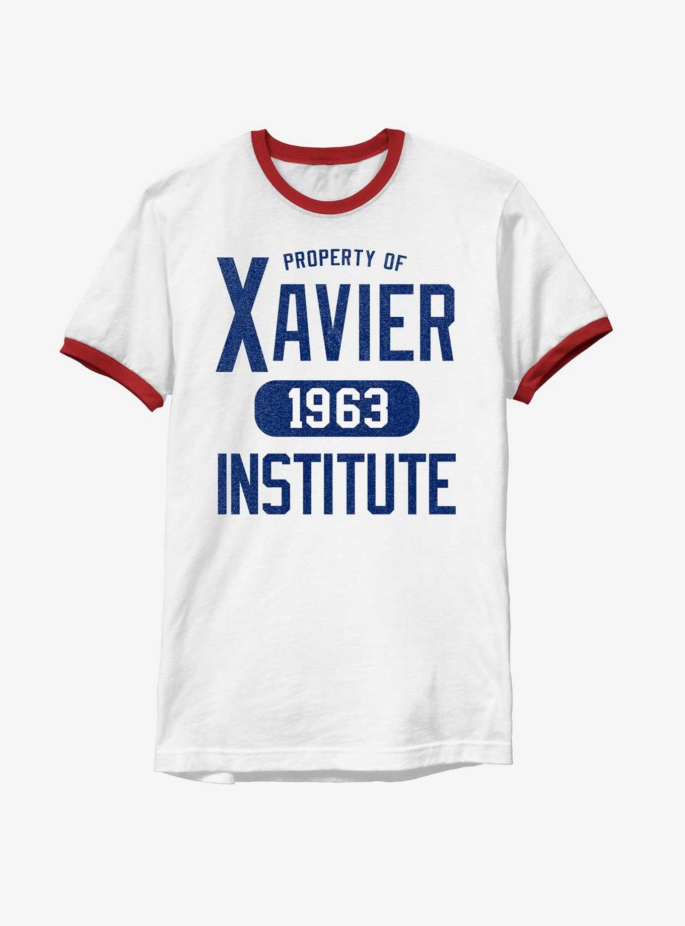 X-Men Property Of Xavier Institute Ringer T-Shirt, WHTRED, hi-res