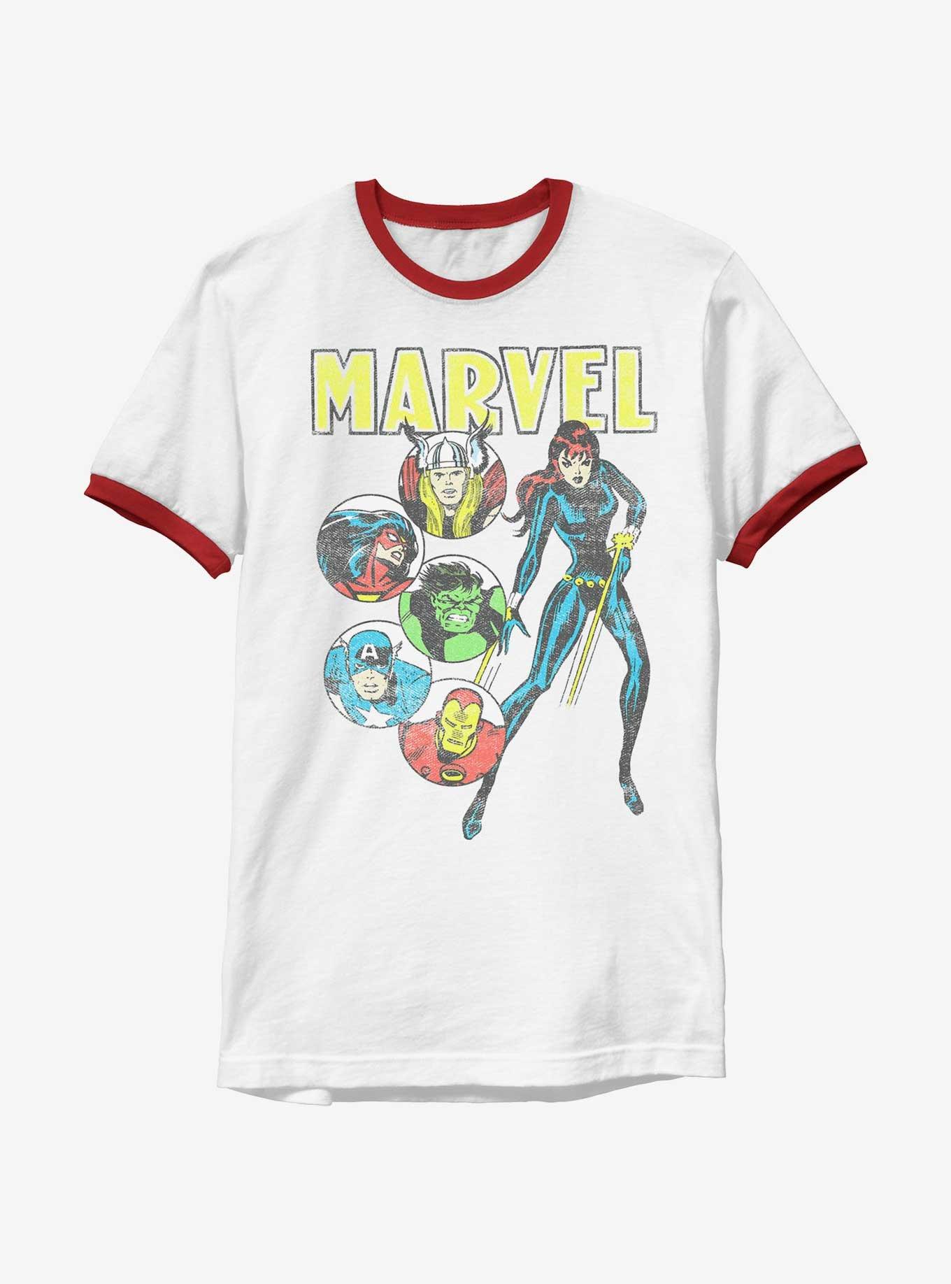 Marvel Avengers Retro Avengers Ringer T-Shirt, , hi-res