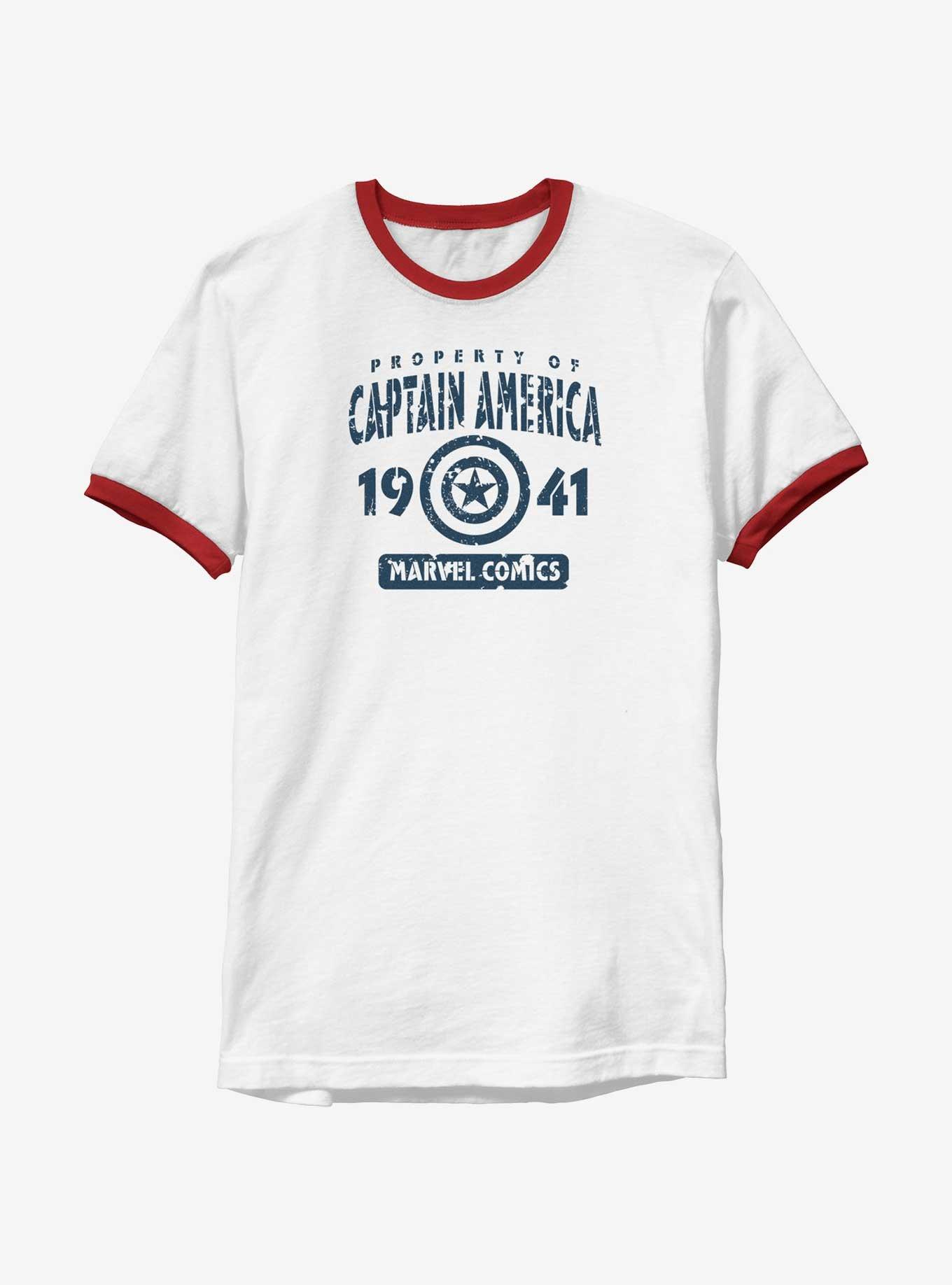 Marvel Captain America Property Of America Ringer T-Shirt, , hi-res