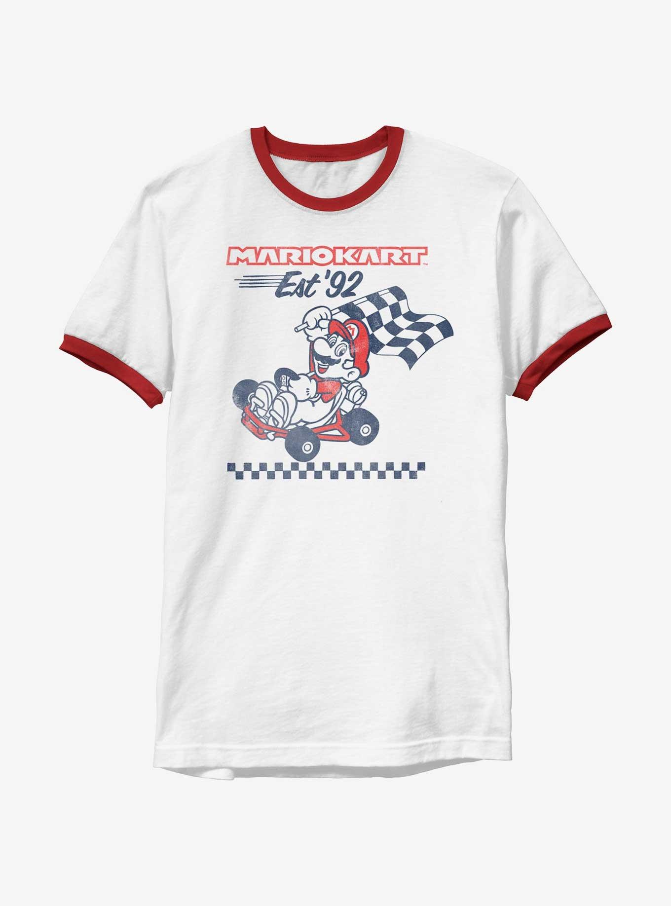 Nintendo Mario Retro Racing Mario Kart Ringer T-Shirt, , hi-res