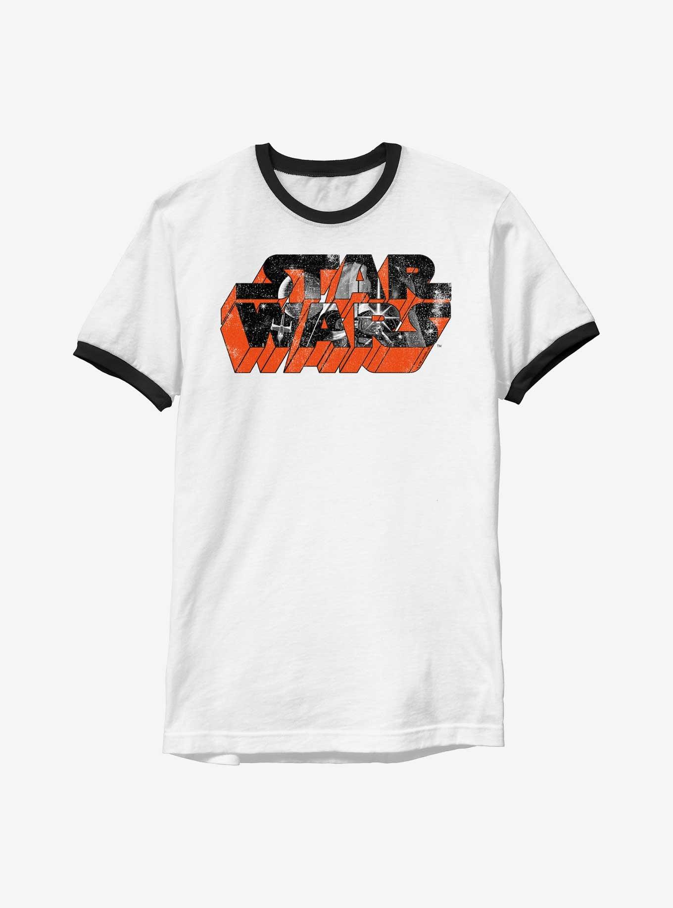 Star Wars Vintage Fill Ringer T-Shirt, WHTBLK, hi-res