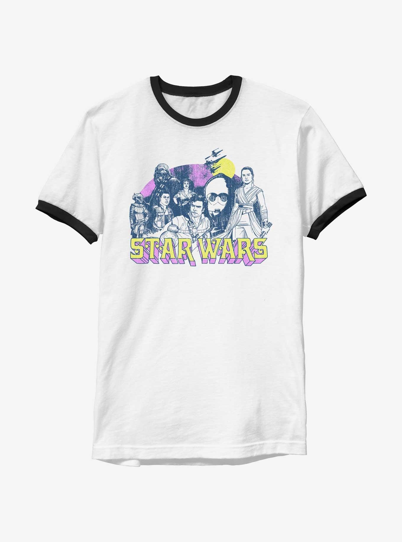 Star Wars Episode Ix The Rise Of Skywalker Retro Rebel Ringer T-Shirt, , hi-res