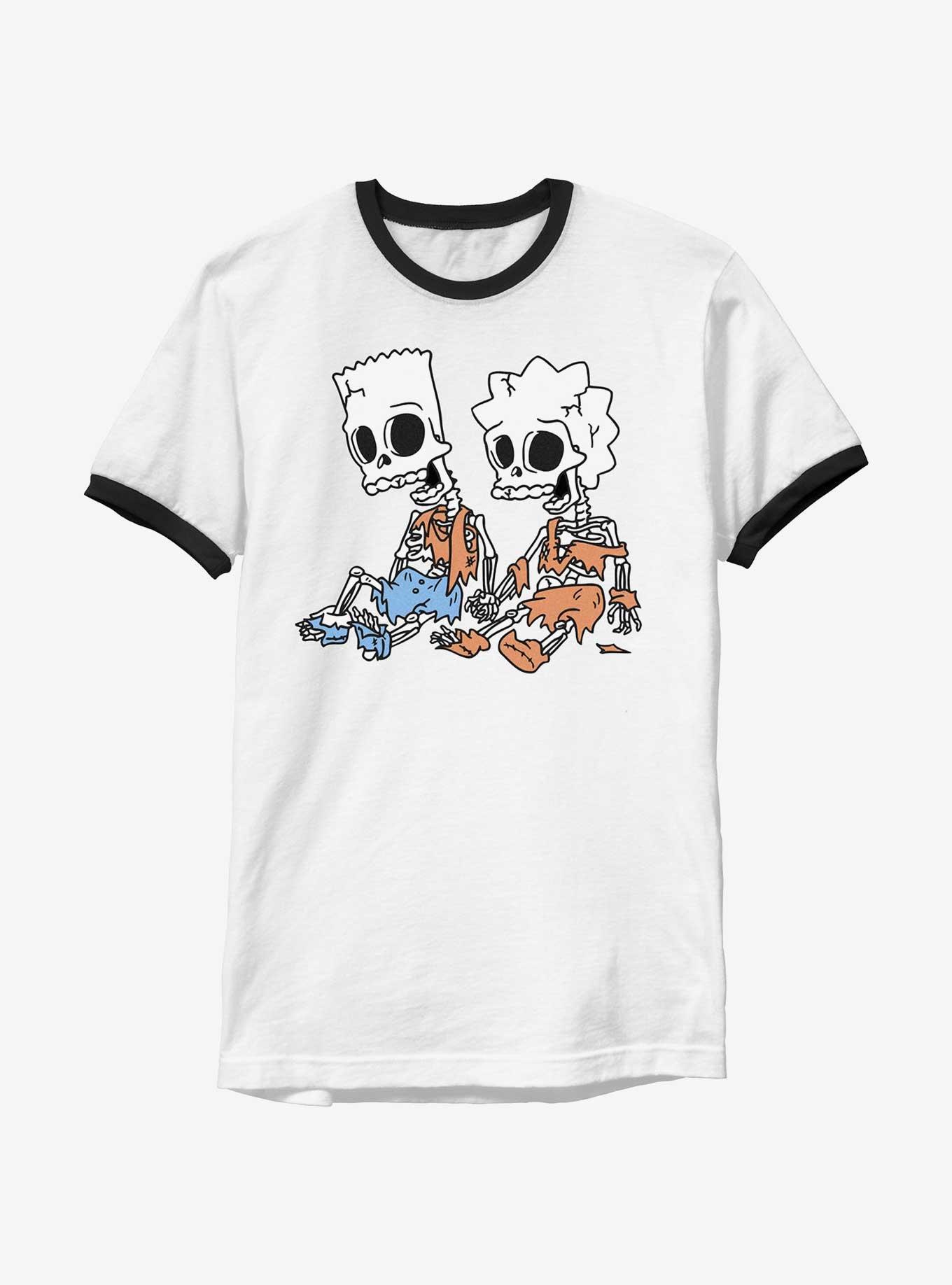 Hot Topic The Simpsons Skeleton Bart And Lisa Ringer T-Shirt | Hamilton  Place