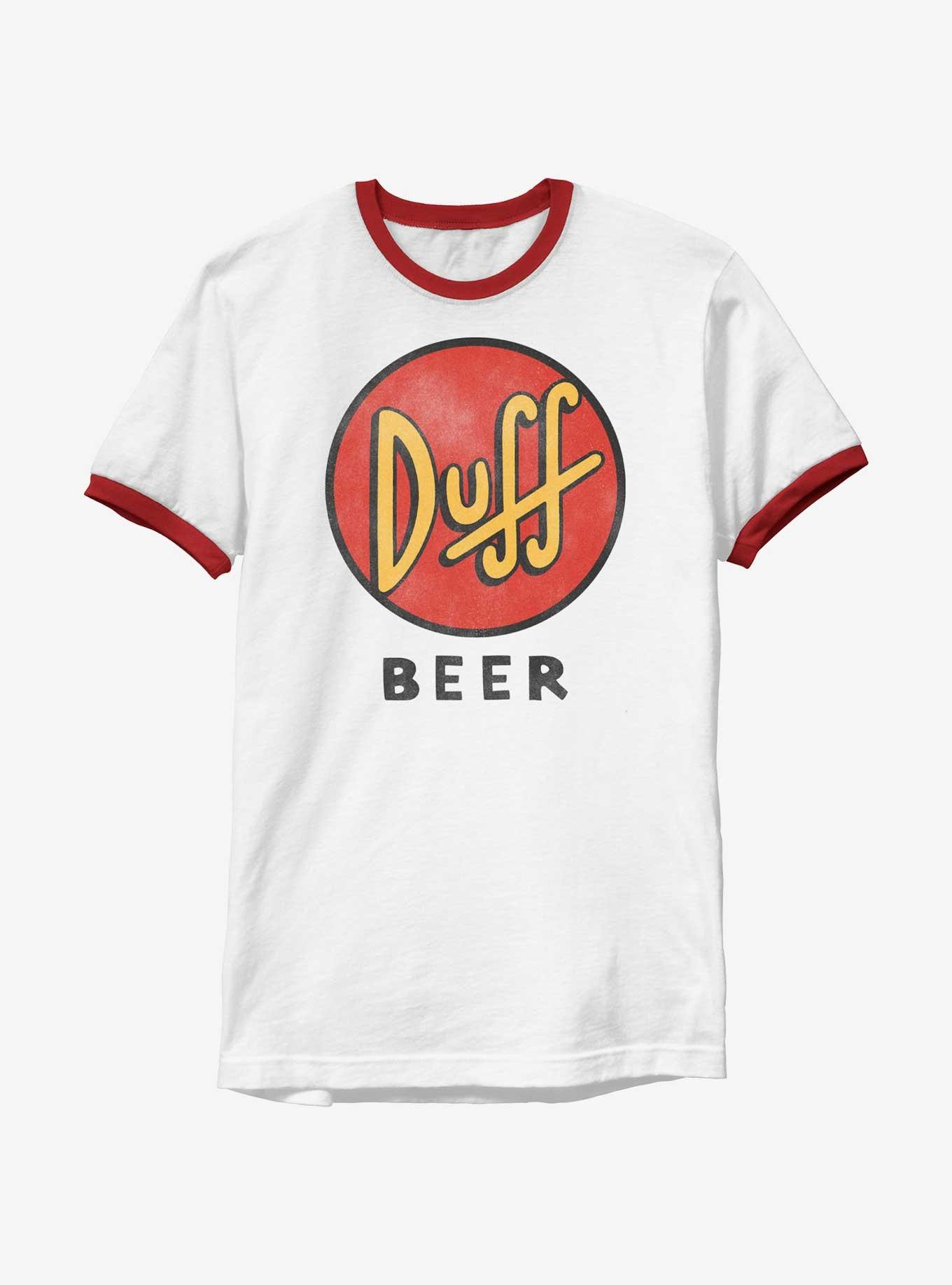 The Simpsons Vintage Duff Ringer T-Shirt, WHTRED, hi-res