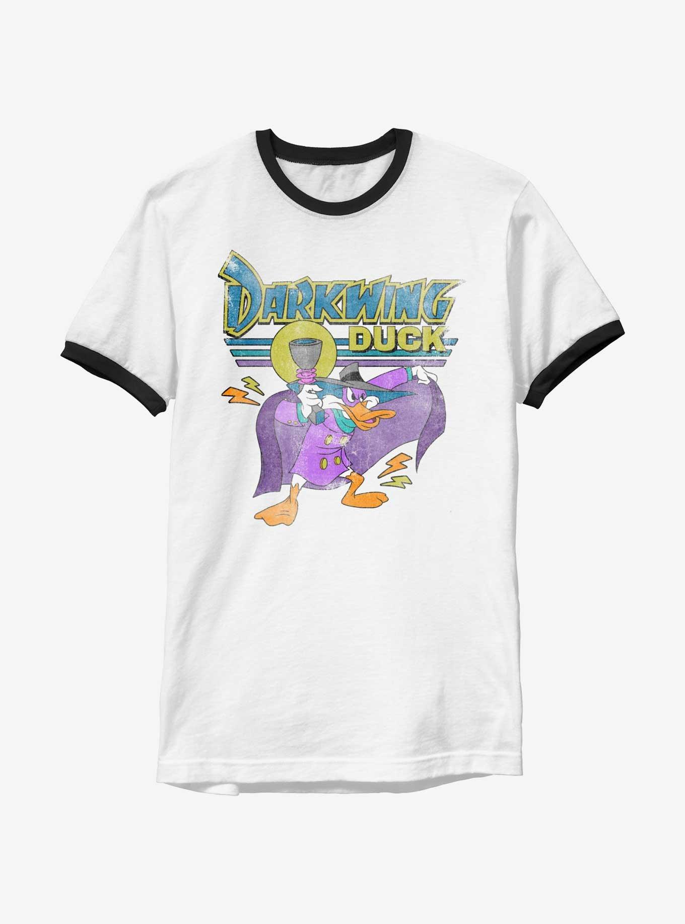 Disney Darkwing Duck Poster Ringer T-Shirt, WHTBLK, hi-res