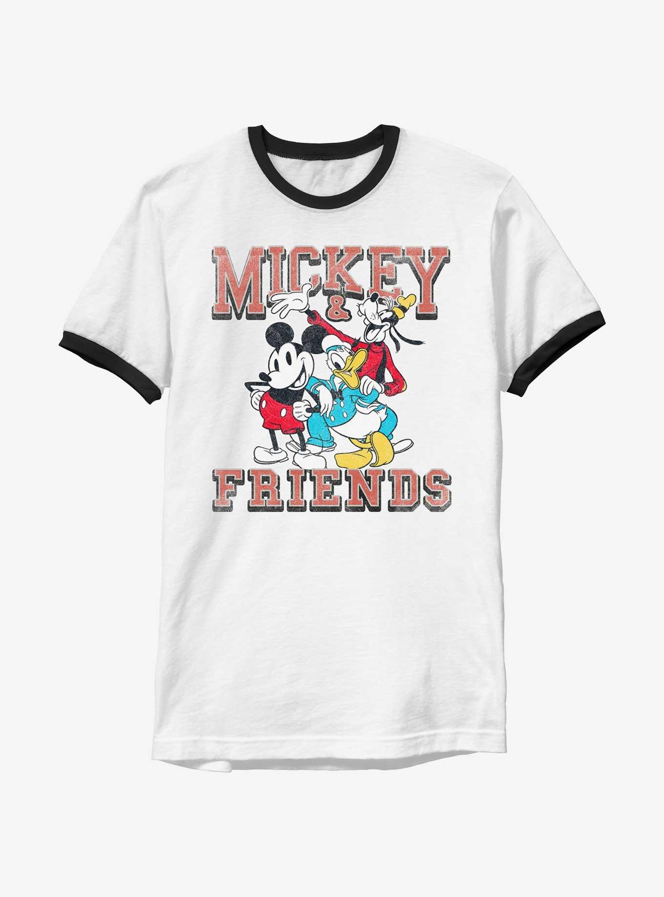 Disney Mickey Mouse & Friends Trio Ringer T-Shirt, WHTBLK, hi-res