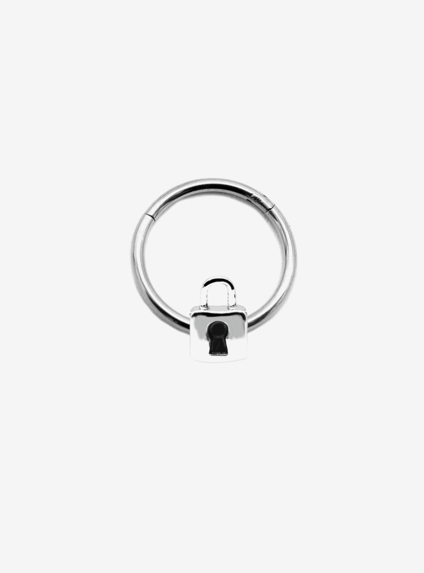 Steel Silver Lock Hinged Clicker, SILVER, hi-res