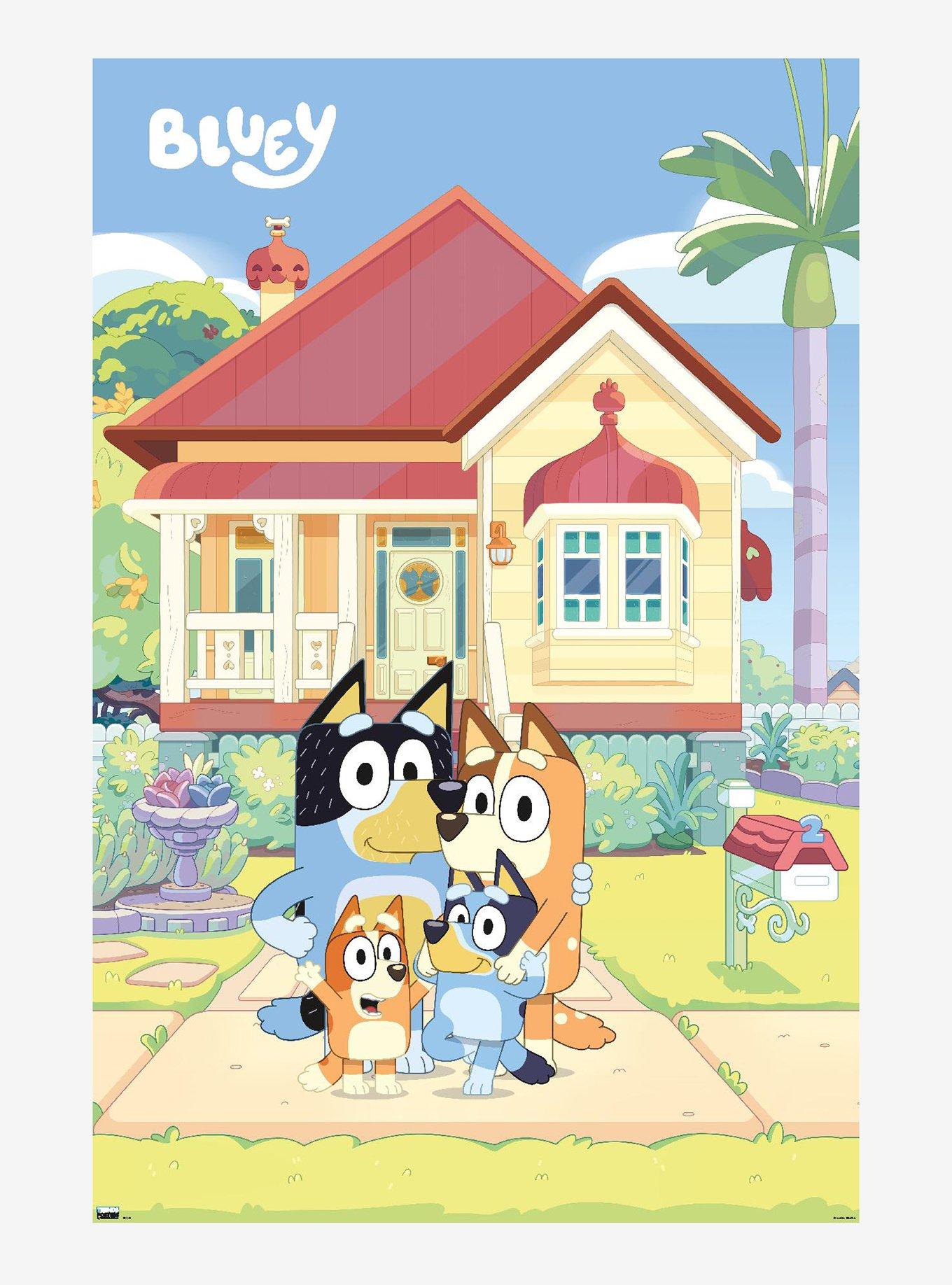 Bluey House Family Poster