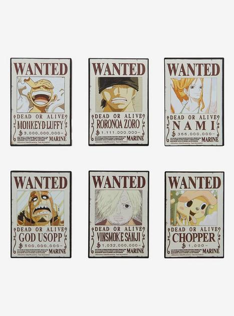 ケンイチ ONE PIECE ピンバッジコレクション WANTED One Piece Wanted Posters Blind Box Magnet | BoxLunch