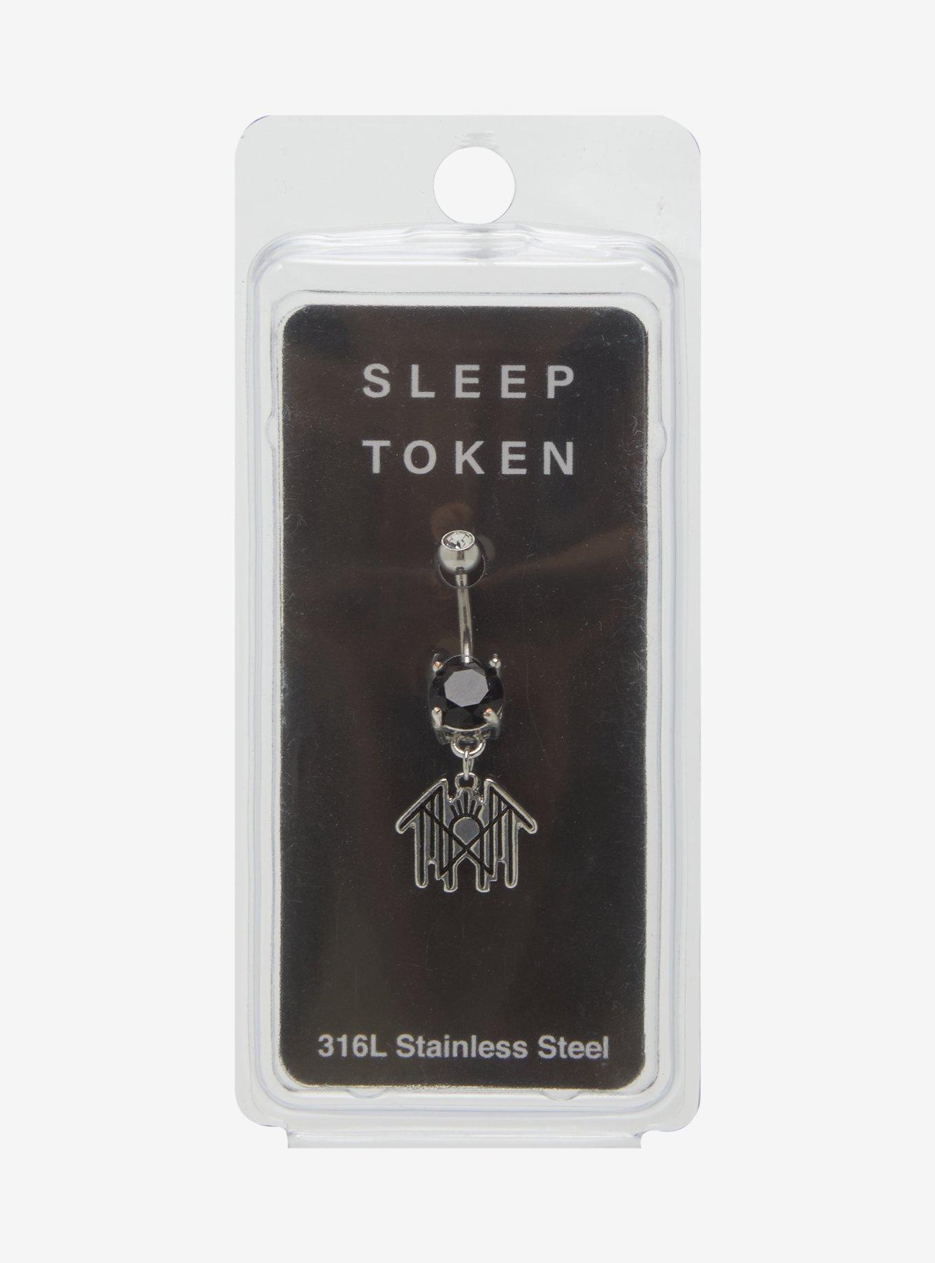 Steel Sleep Token Logo Navel Barbell, , hi-res