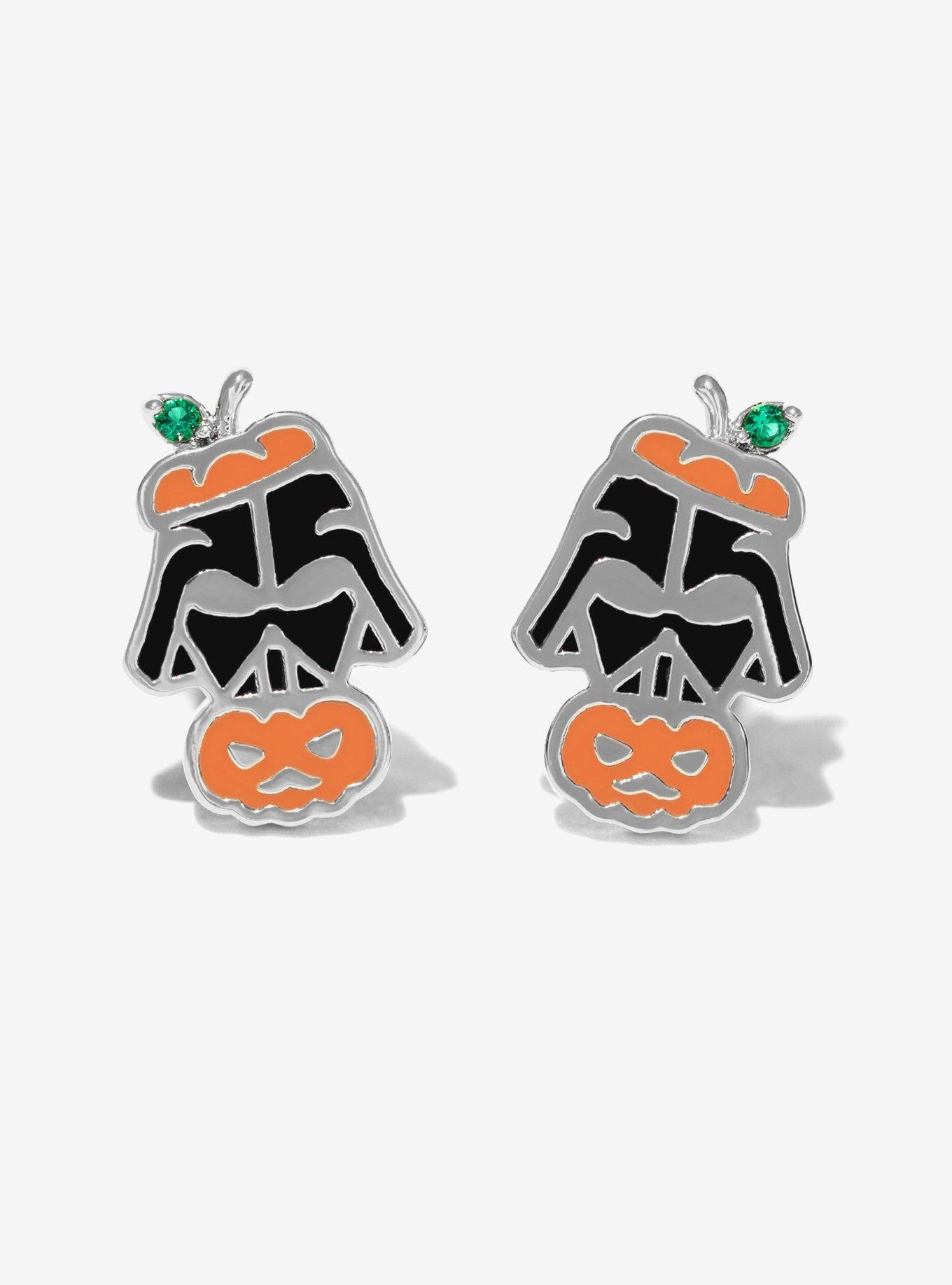 Star Wars X Girls Crew Darth Vader Jack-O'-Lantern Stud Earrings, , hi-res