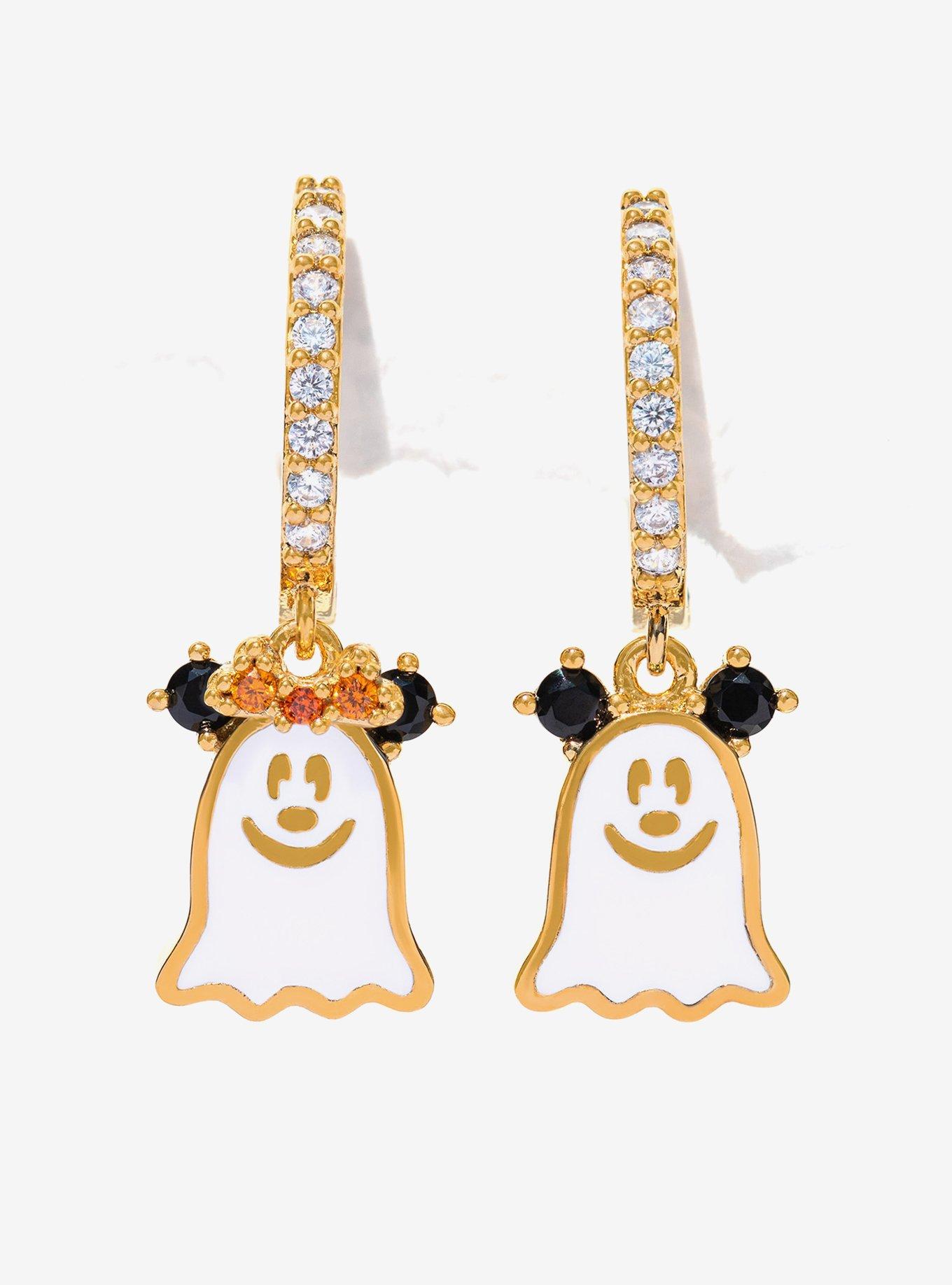 Disney X Girls Crew Mickey Mouse & Minnie Mouse Ghost Mismatch Earrings, , hi-res