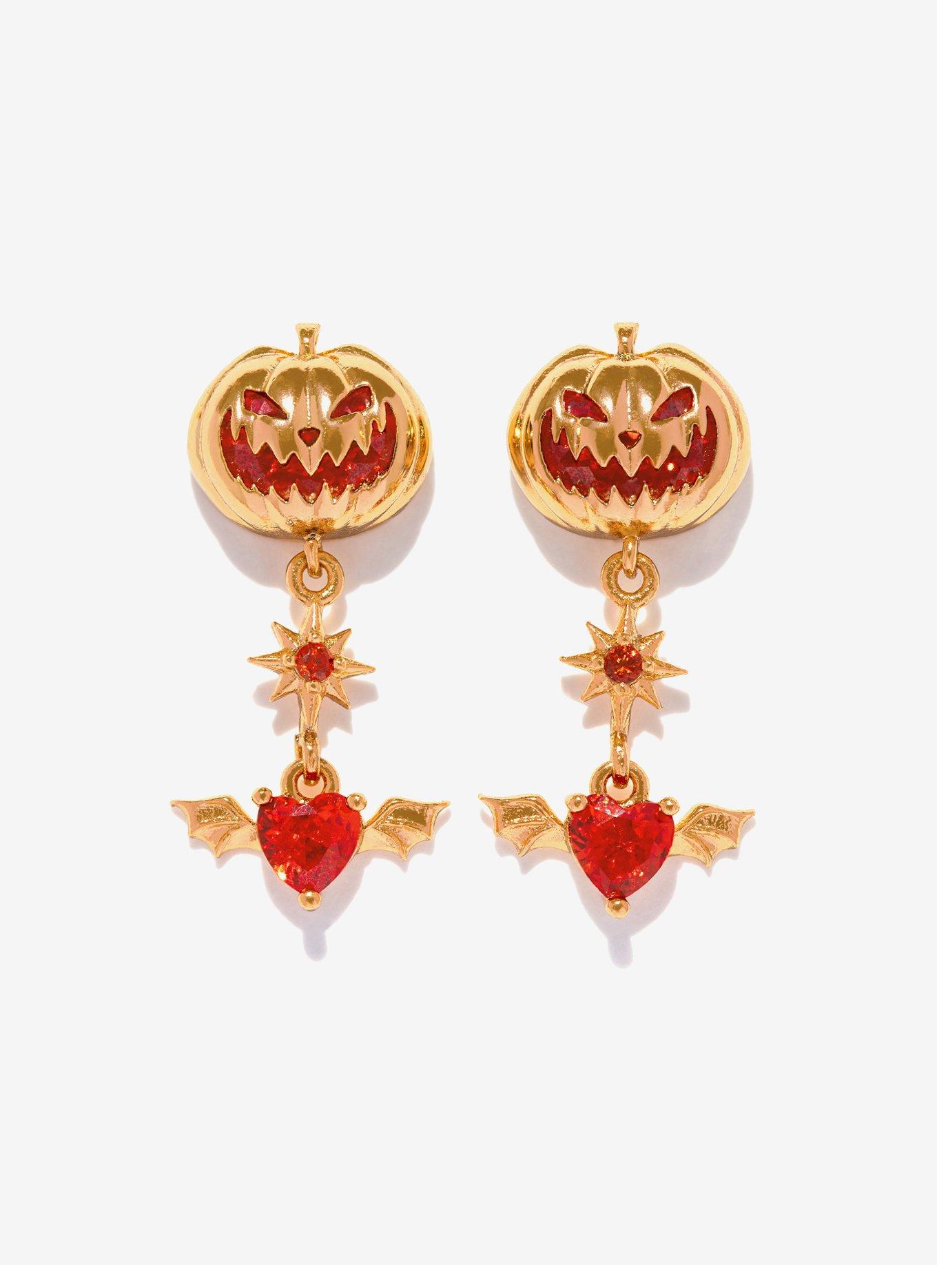 The Nightmare Before Christmas X Girls Crew Pumpkin King Drop Earrings, , hi-res