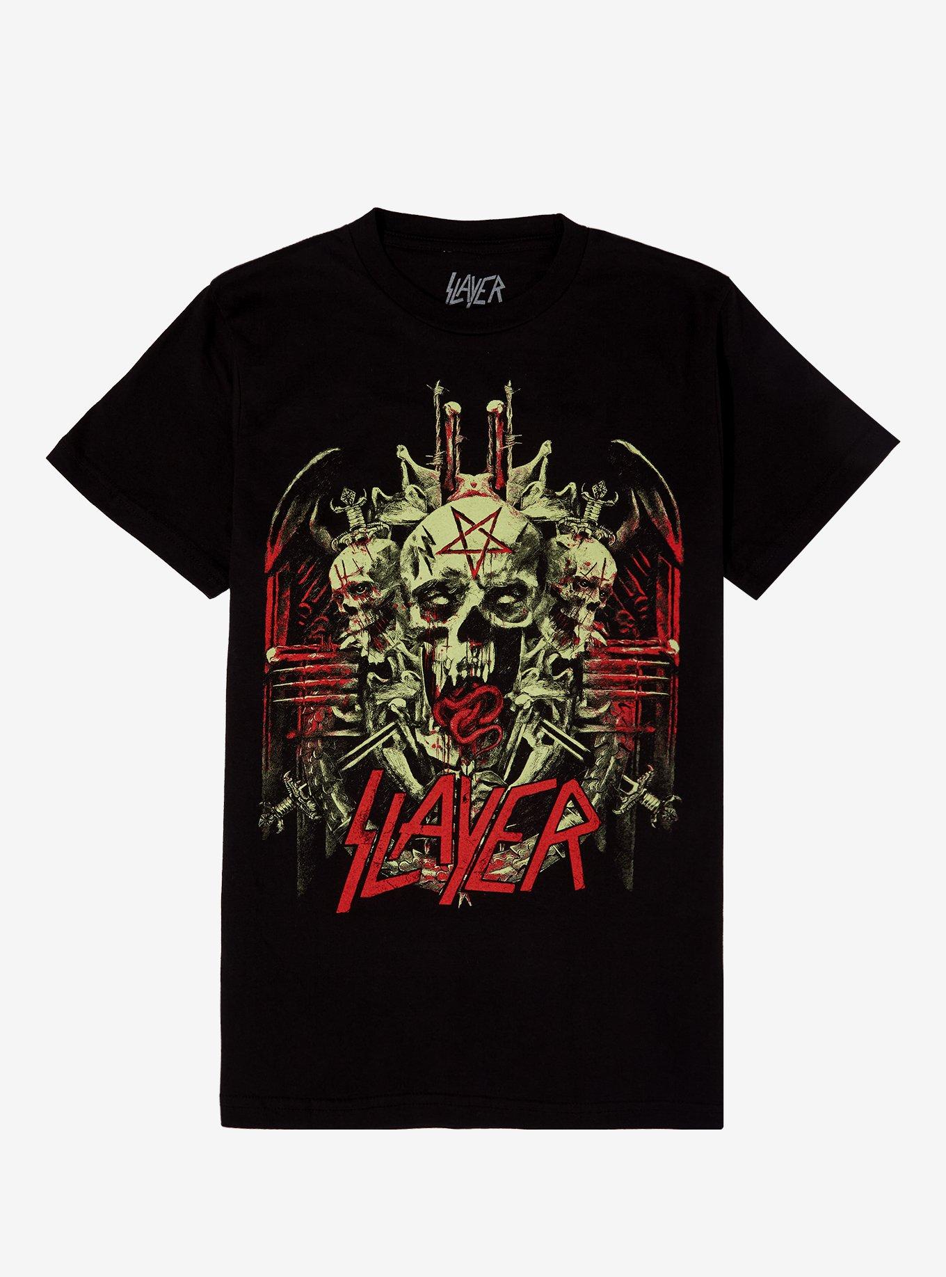 Slayer Skulls Glow-In-The-Dark Boyfriend Fit Girls T-Shirt, , hi-res