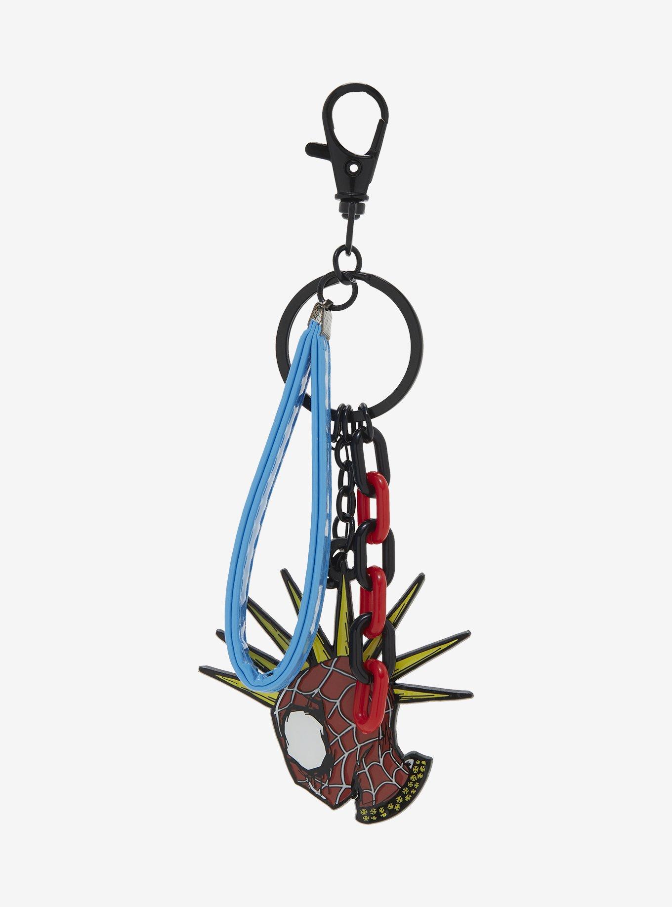 国内で当店のみ Imdelusion - Multi-Charm Punk Keychain Marvel Spider-Man: Across the Spider-Verse Spider-Punk Multi