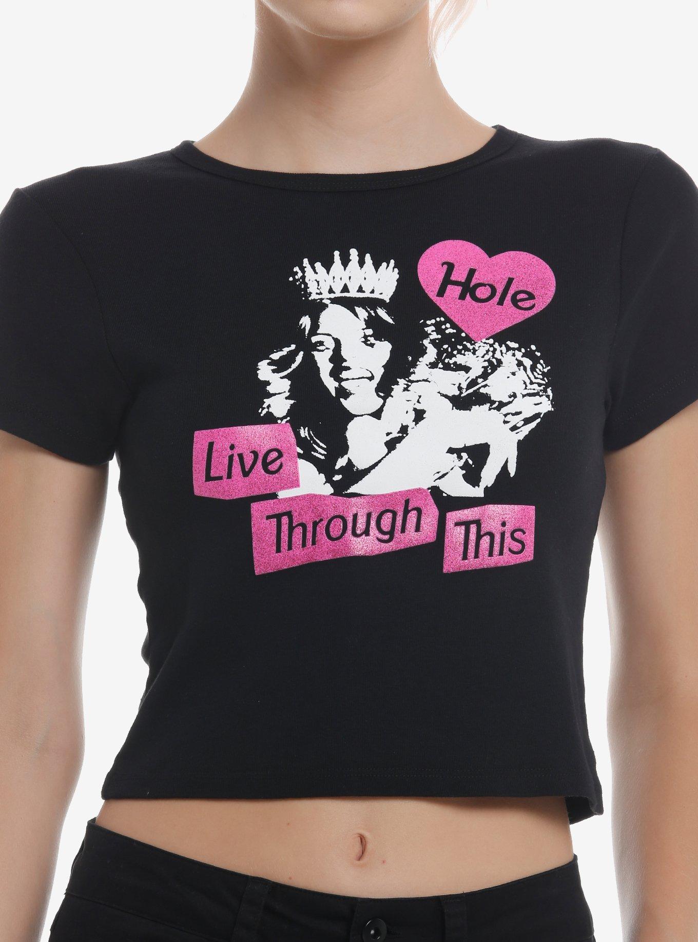 Hole Live Through This Glitter Girls Baby T-Shirt, BLACK, hi-res
