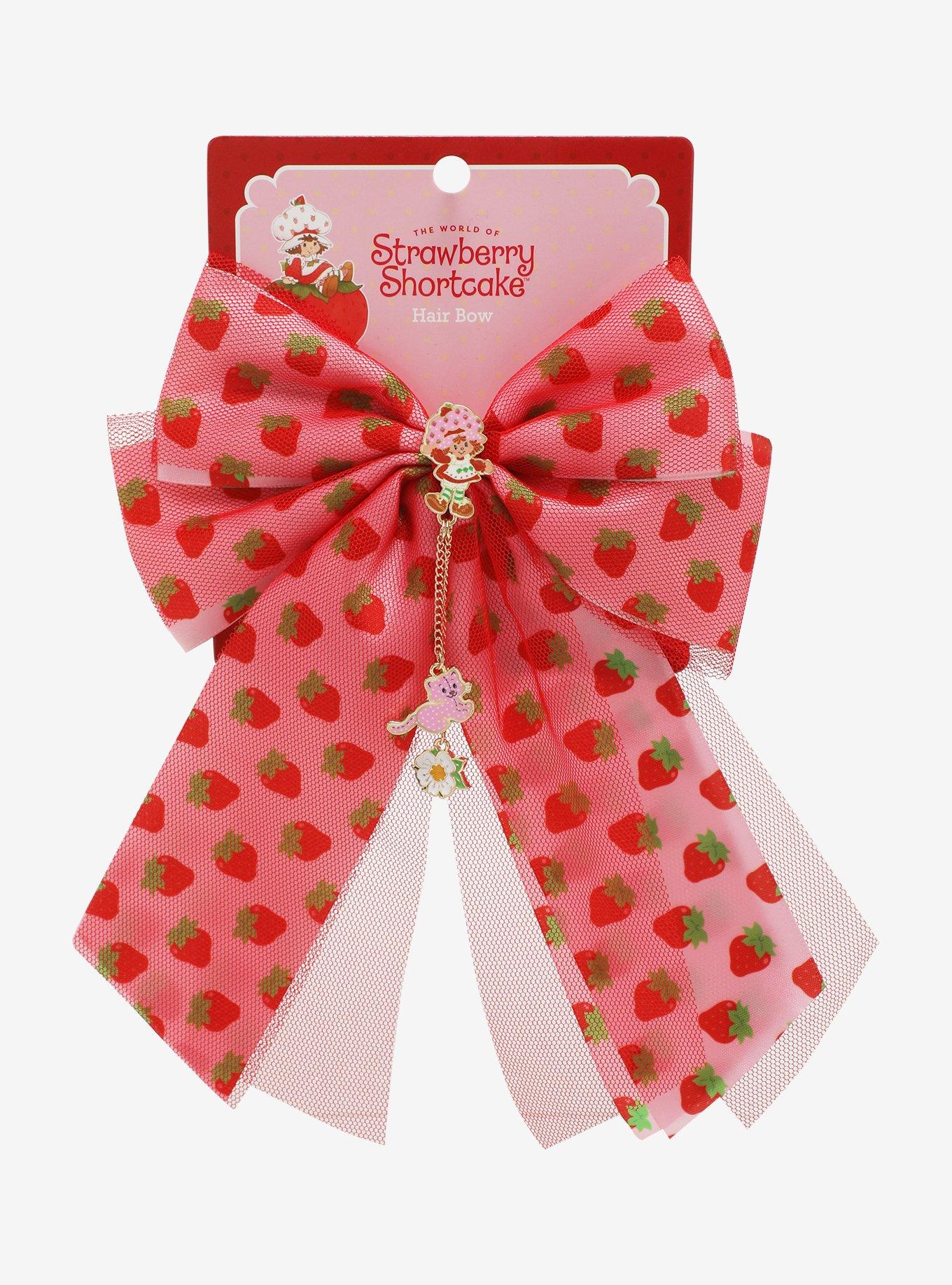 Strawberry Shortcake Tulle Bow Hair Clip, , hi-res