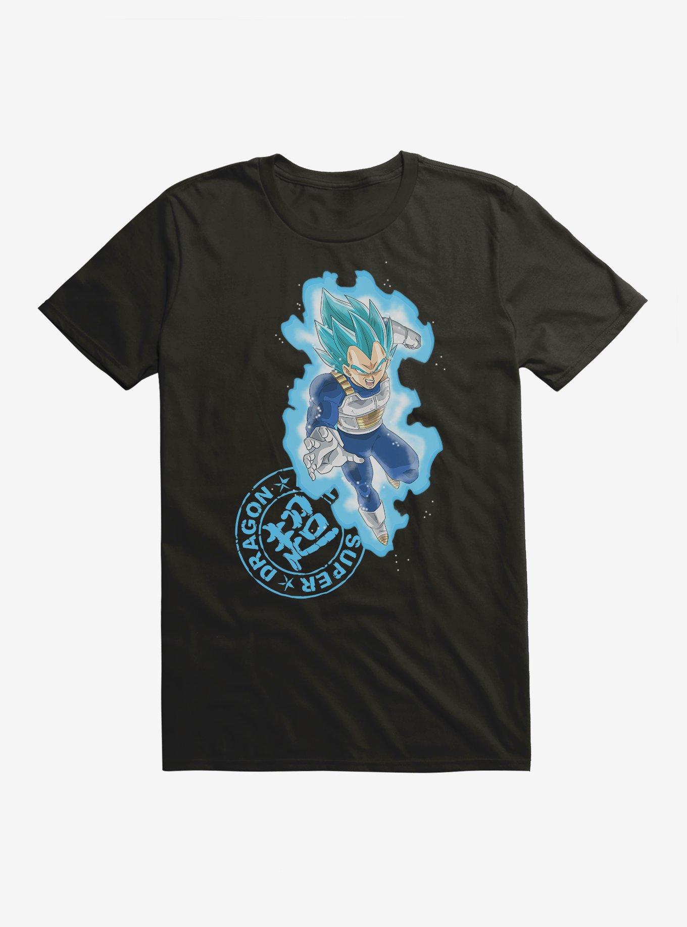 Dragon Ball Super Super Saiyan Blue Vegeta T-Shirt, BLACK, hi-res