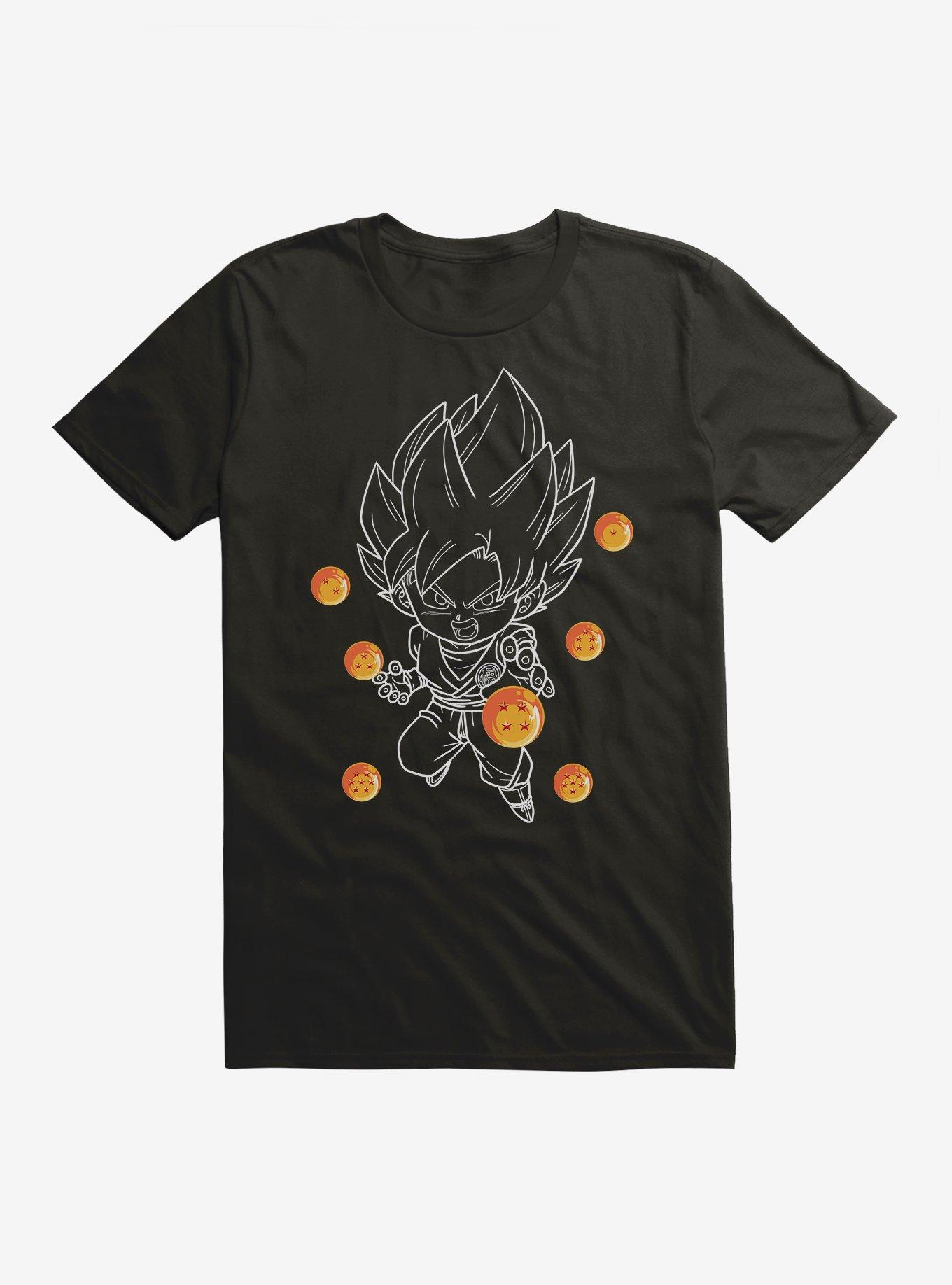 Dragon Ball Super Chibi Goku Saiyan T-Shirt, BLACK, hi-res