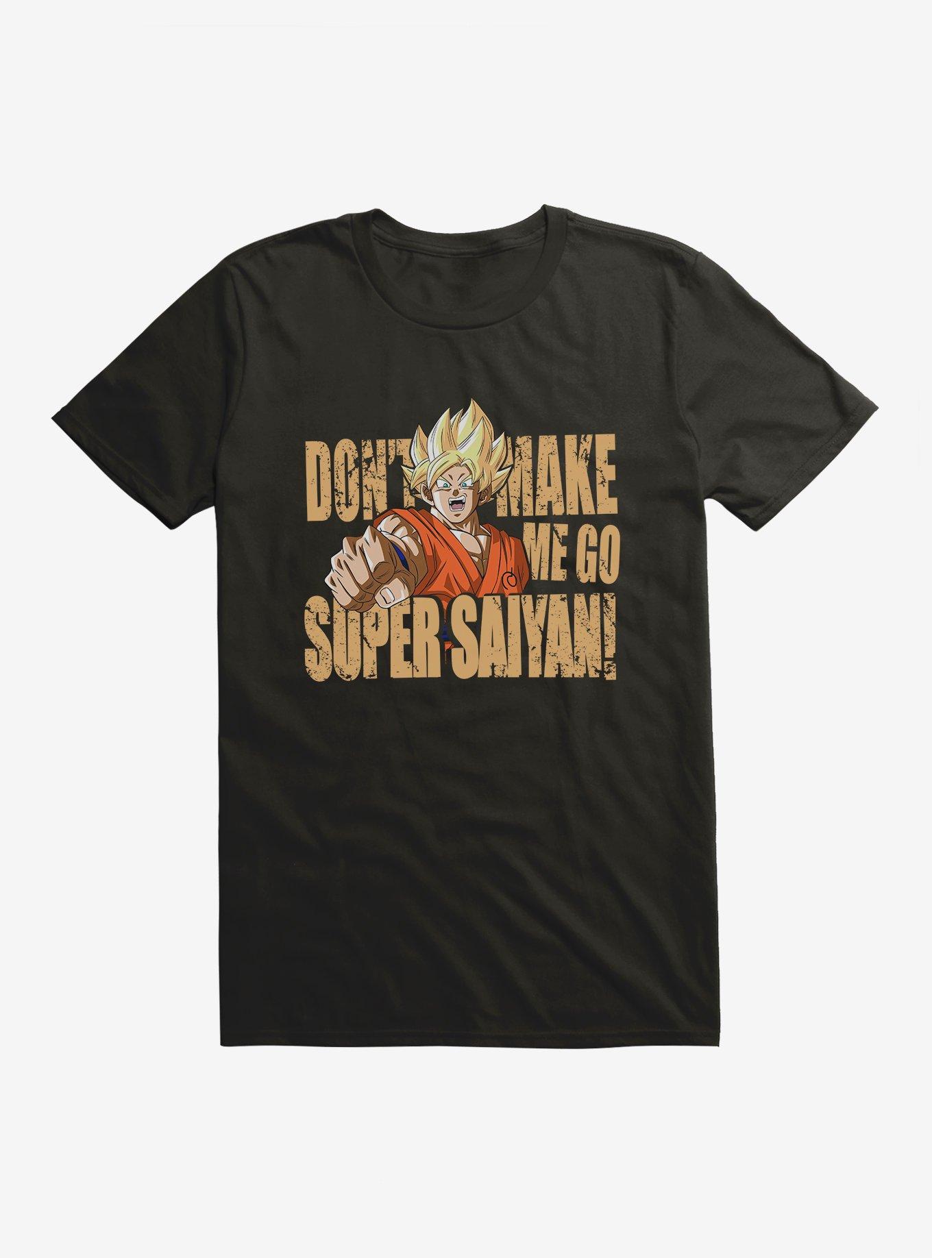 Dragon Ball Super Don't Make Me Go Saiyan T-Shirt, BLACK, hi-res