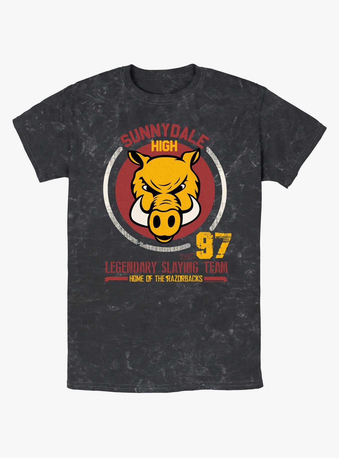 Buffy The Vampire Slayer Sundale Collegiate Mineral Wash T-Shirt, BLACK, hi-res