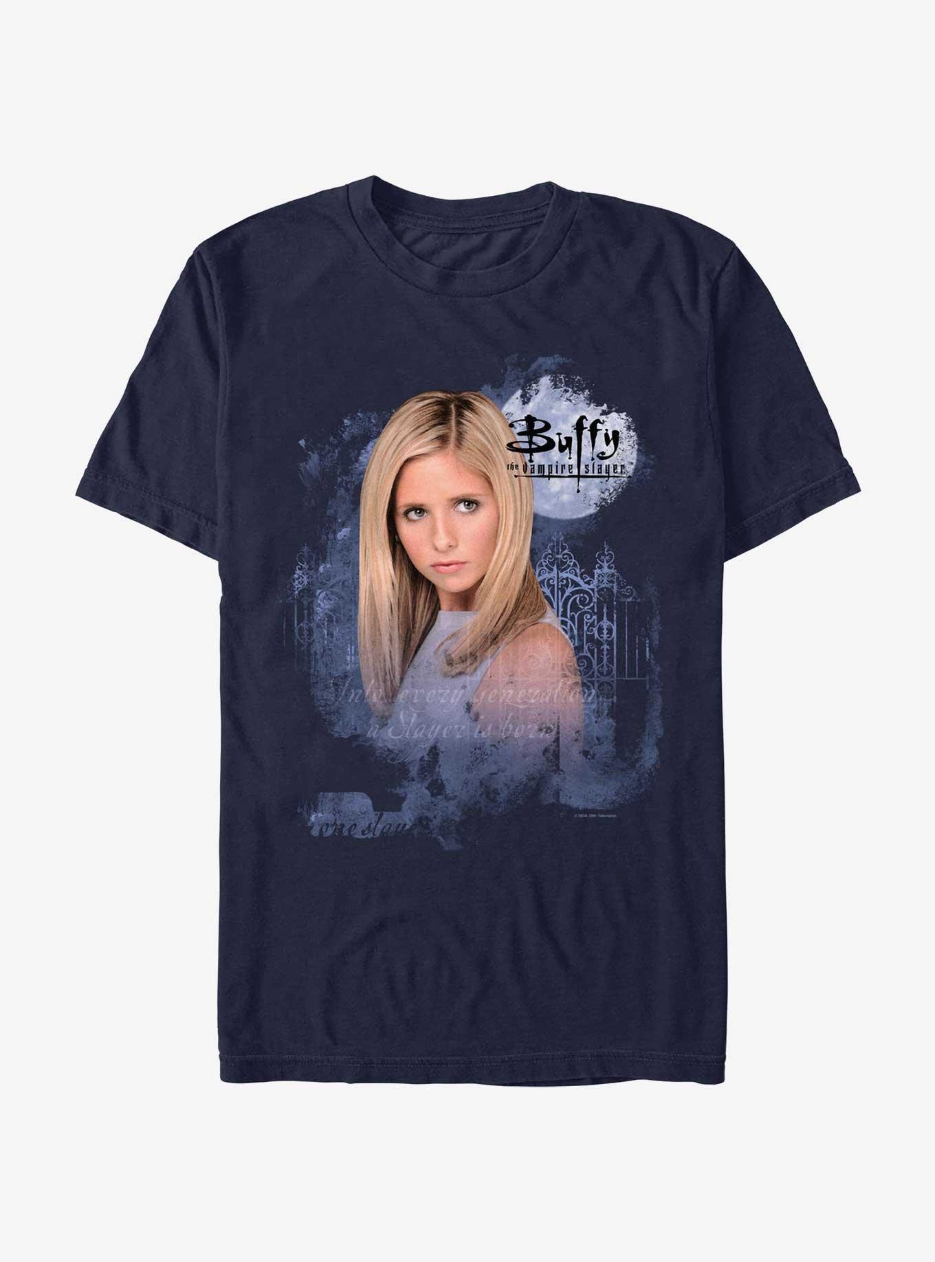 Buffy The Vampire Slayer Buffy Side View T-Shirt, NAVY, hi-res