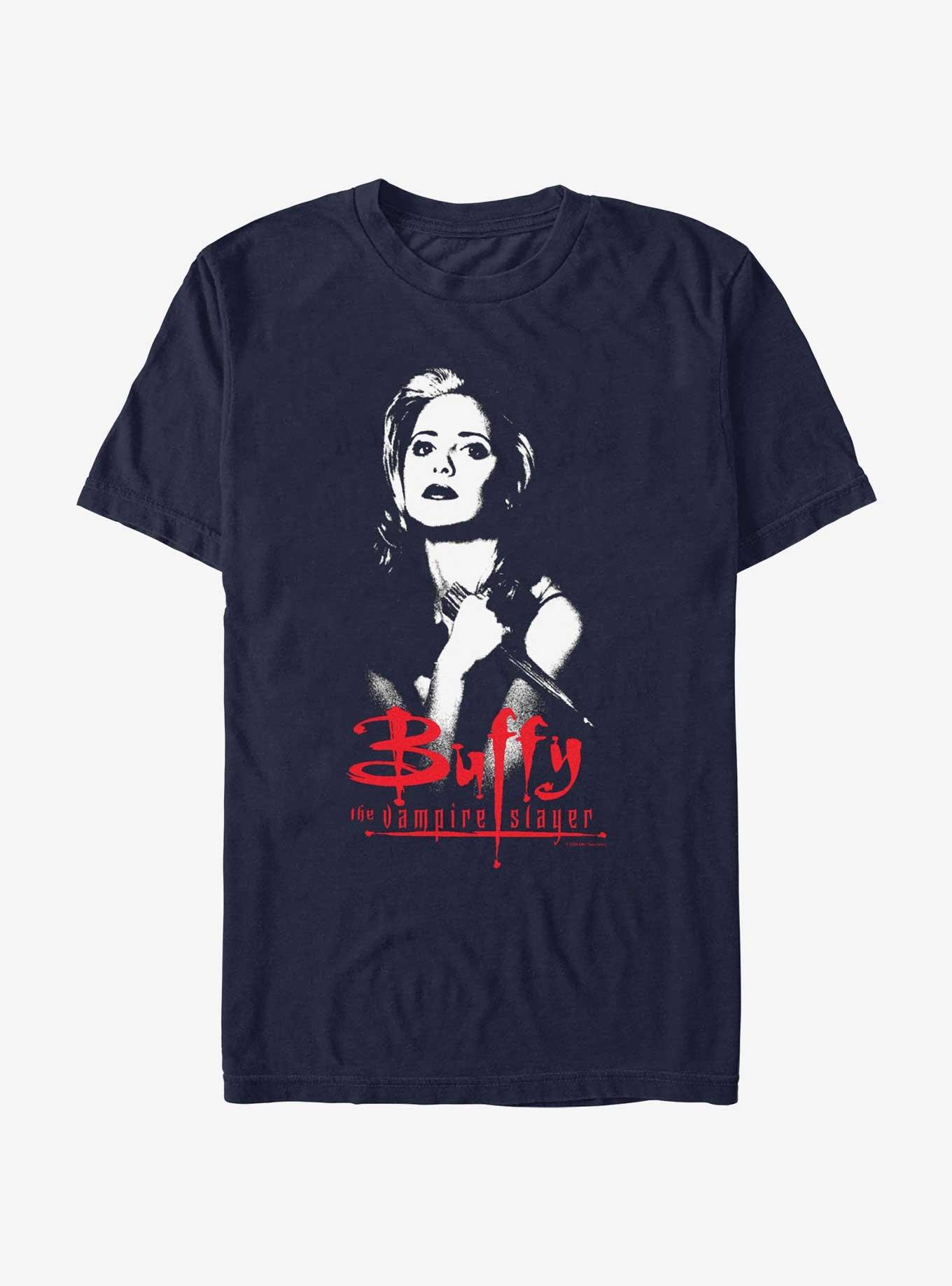 Buffy The Vampire Slayer Buffy Stake T-Shirt, NAVY, hi-res