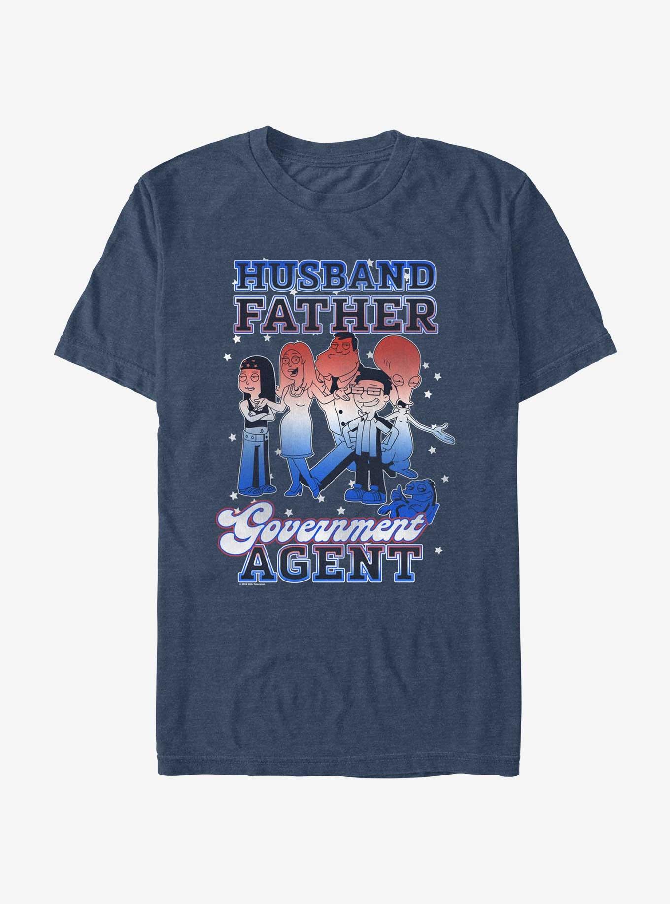 American Dad Husband Father Government Agent T-Shirt, , hi-res