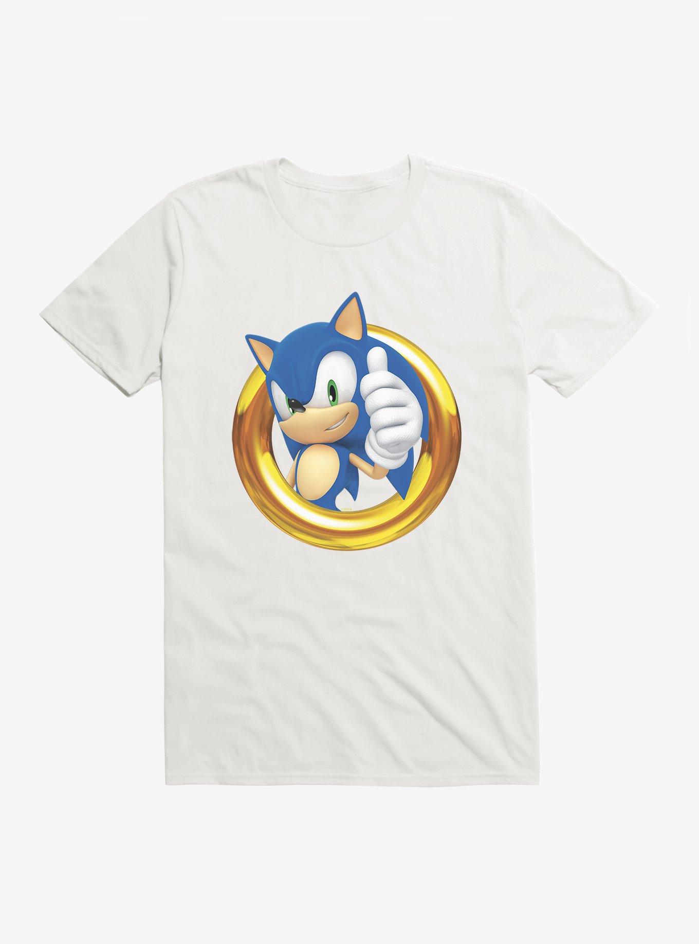 Sonic The Hedgehog 3-D Sonic Ring T-Shirt, WHITE, hi-res