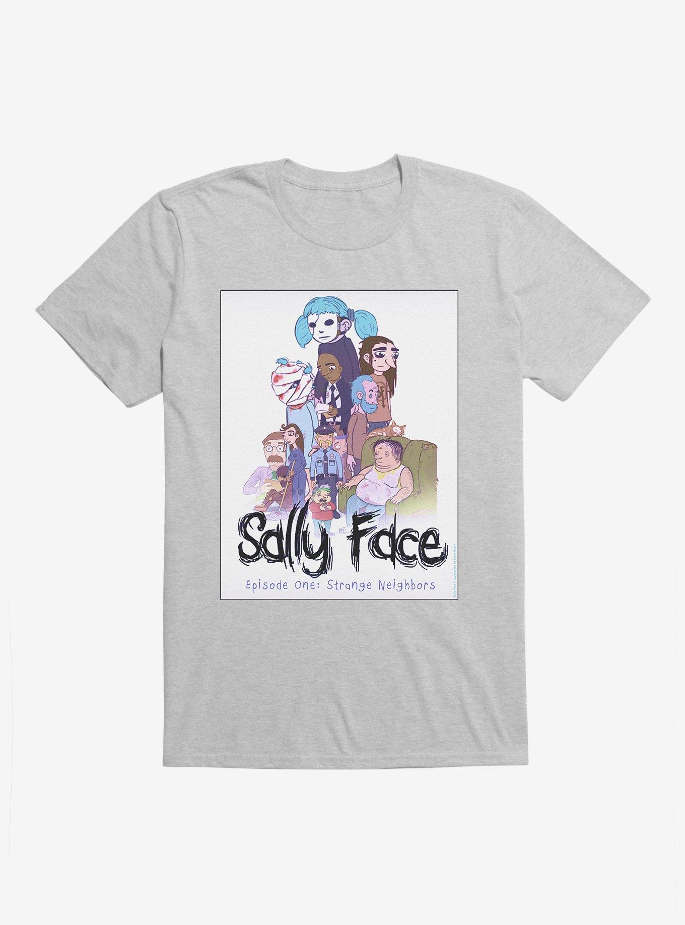 Sally Face Episode One: Strange Neighbors T-Shirt, HEATHER GREY, hi-res