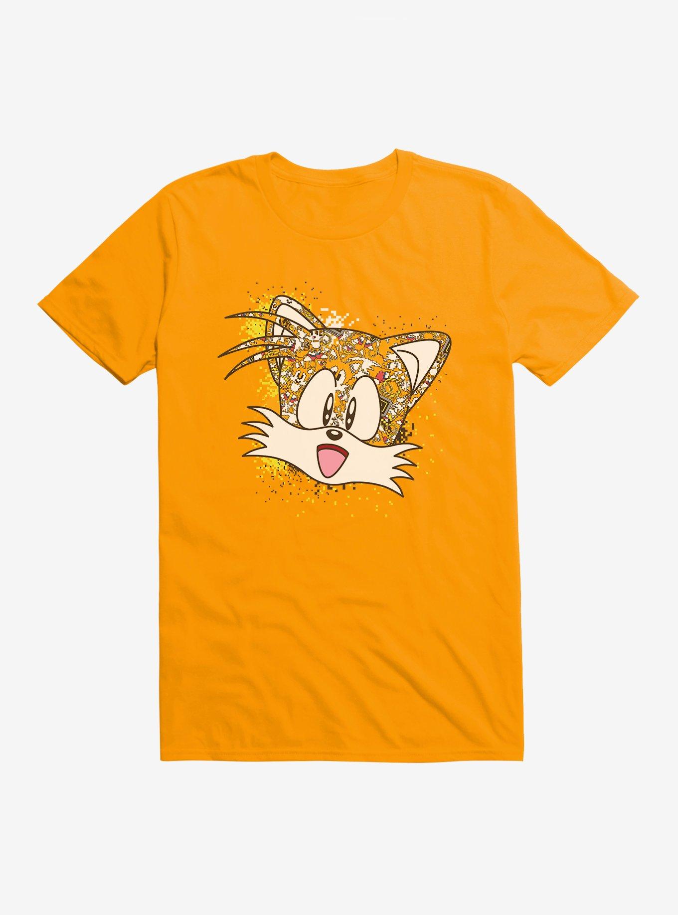 Sonic The Hedgehog Tails Pixel Profile T-Shirt, GOLD, hi-res