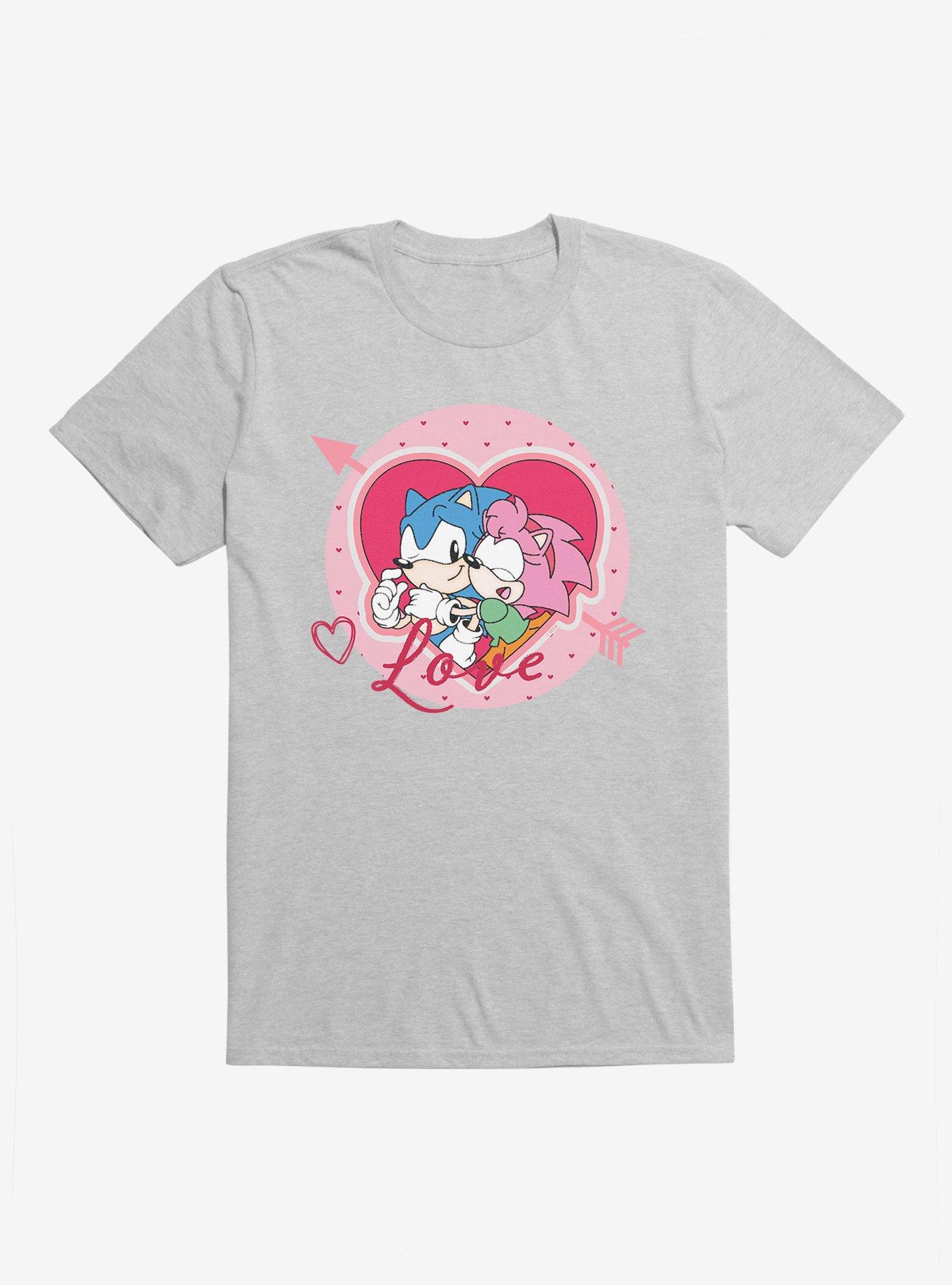 Sonic The Hedgehog Amy Rose Love T-Shirt, HEATHER GREY, hi-res