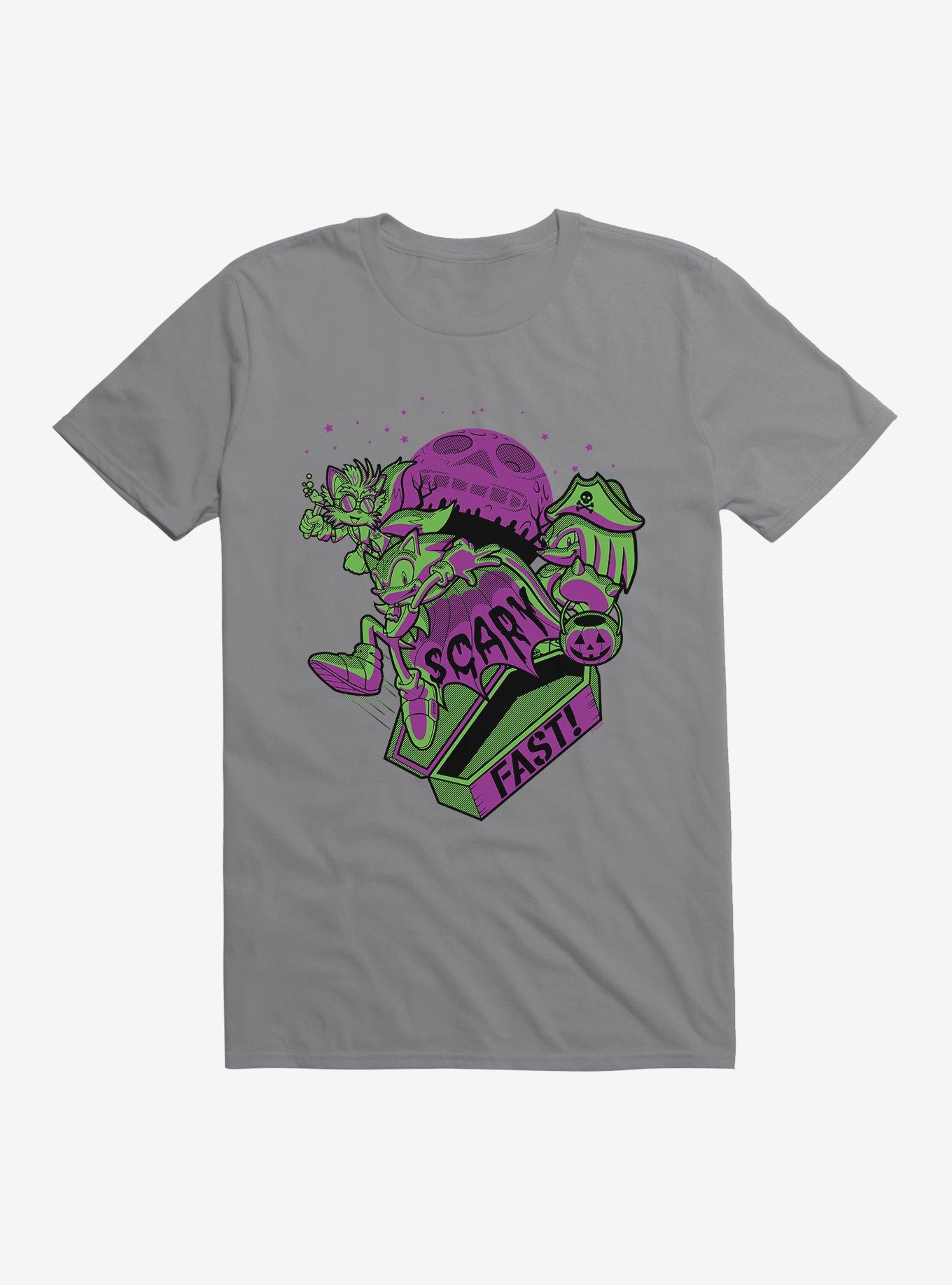 Sonic The Hedgehog Halloween Scary Fast Trio T-Shirt, STORM GREY, hi-res