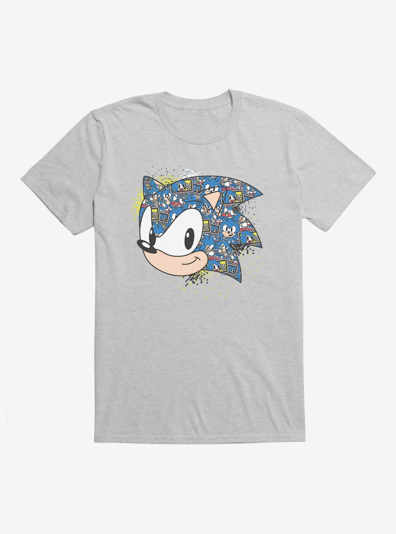 Sonic The Hedgehog Sonic Pixel Profile T-Shirt, , hi-res